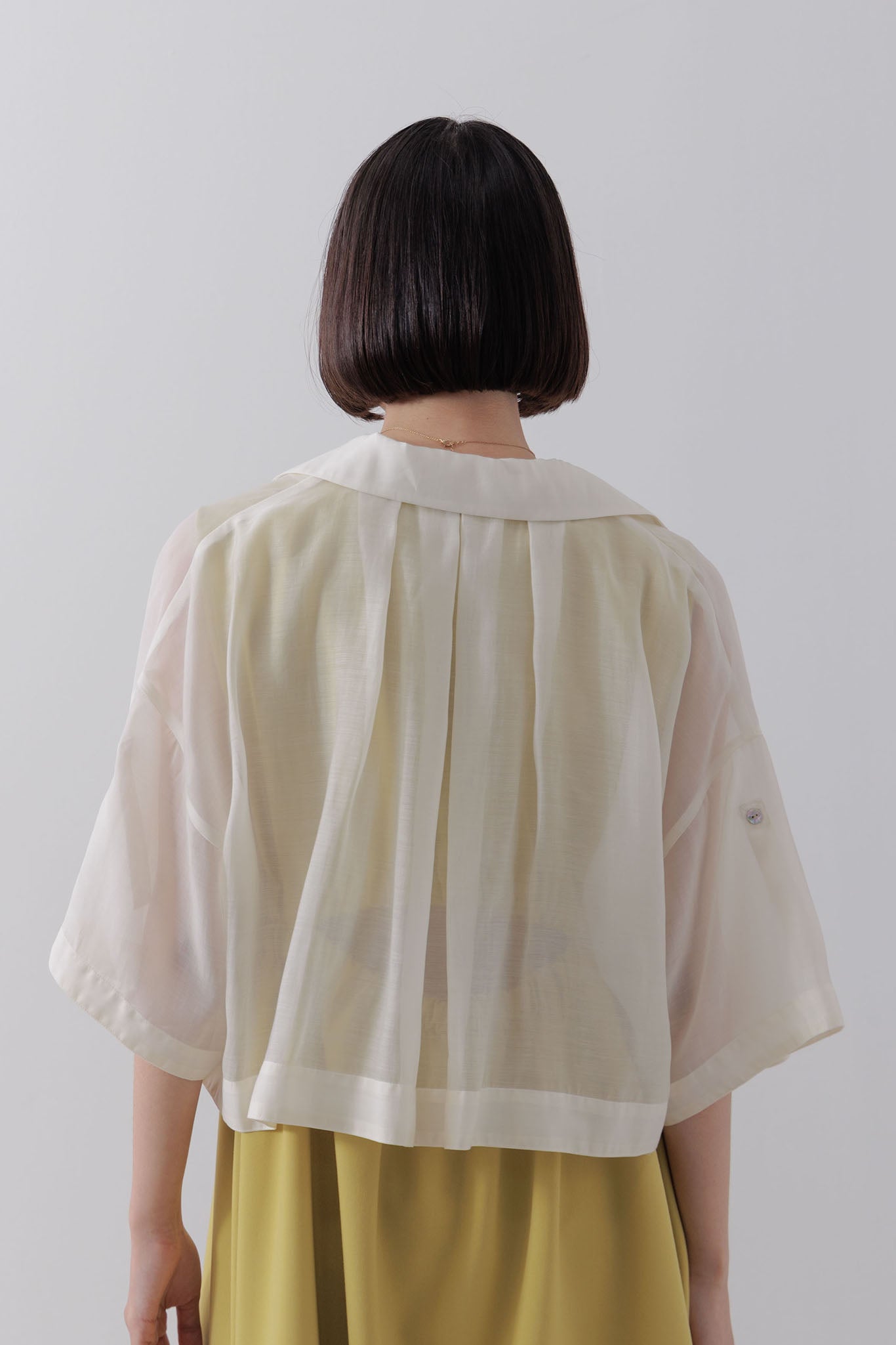 Sheer cropped shirt