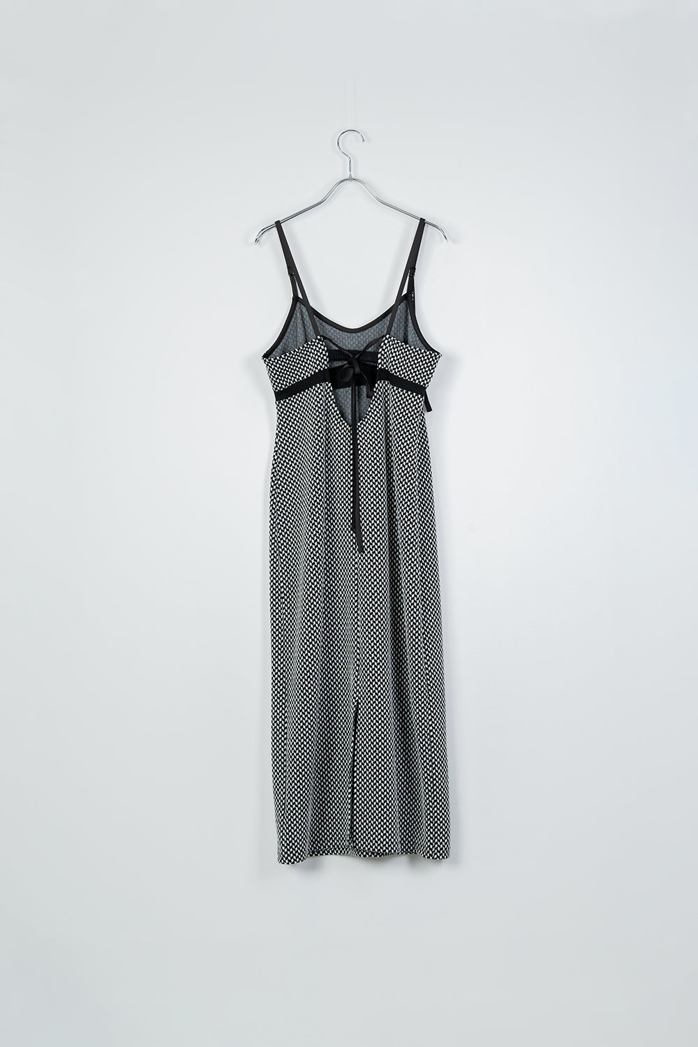Cut jacquard camisole dress