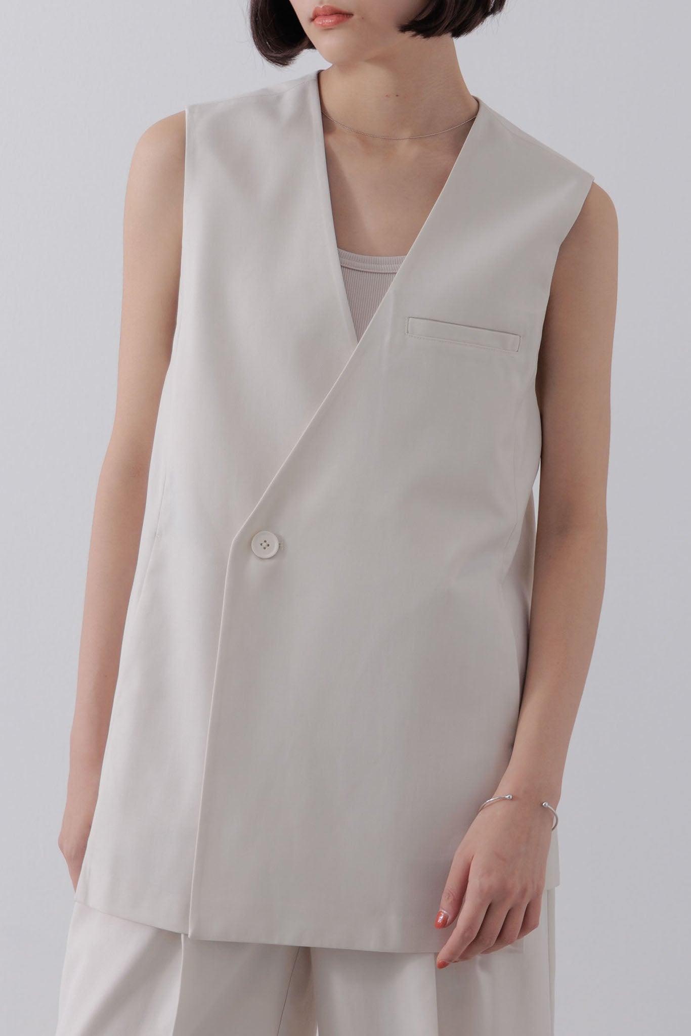 No collar gilet