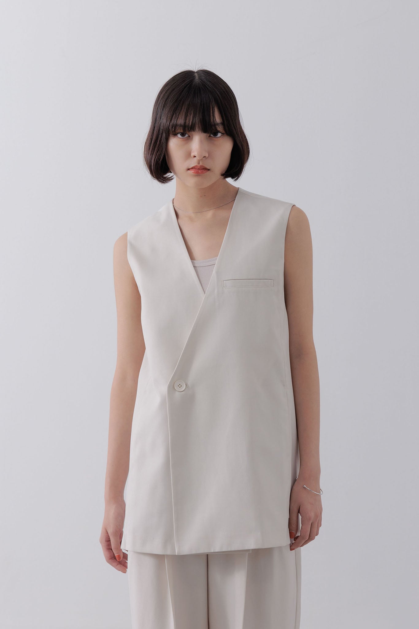 No collar gilet