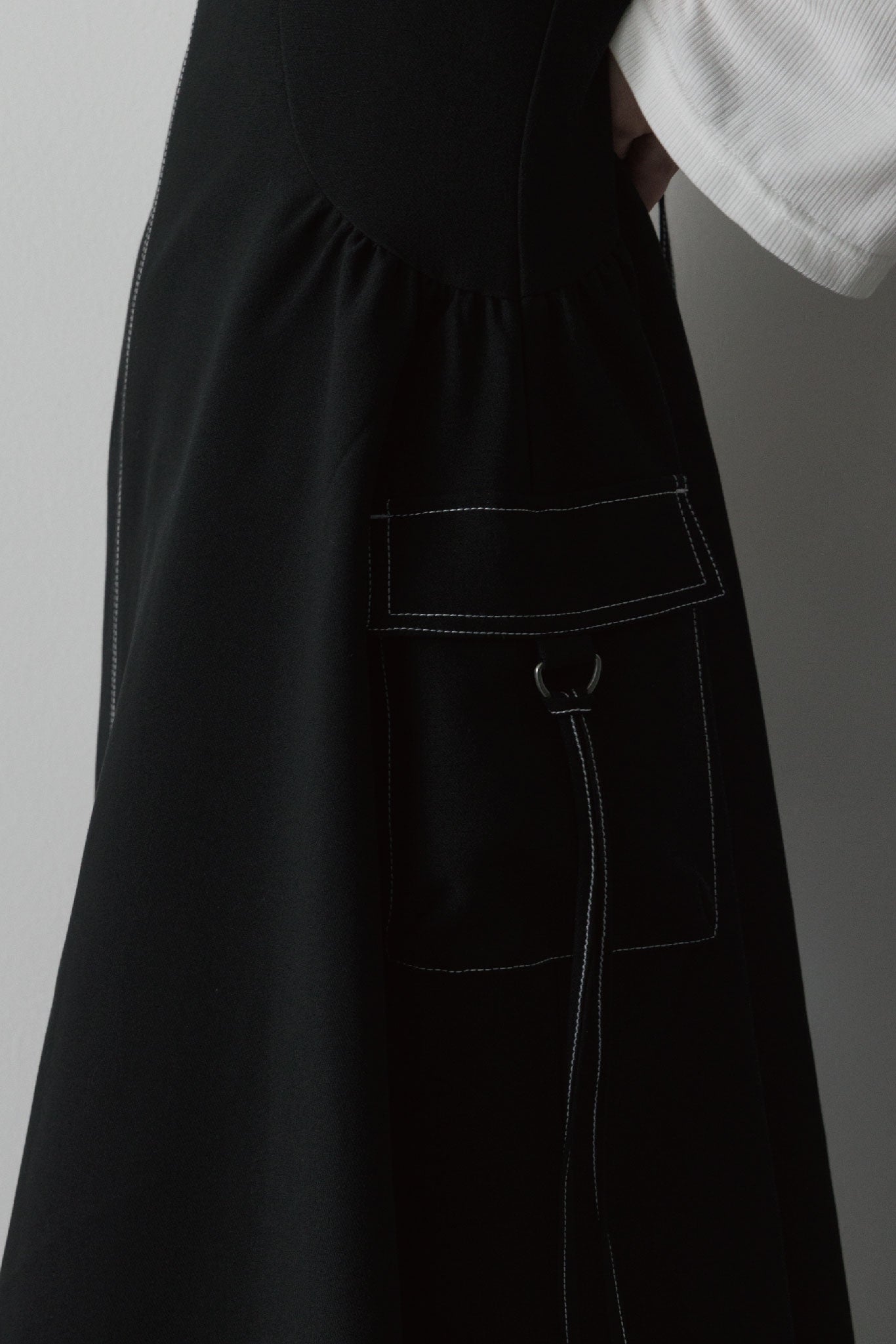 Two-tone stitch camisole dress