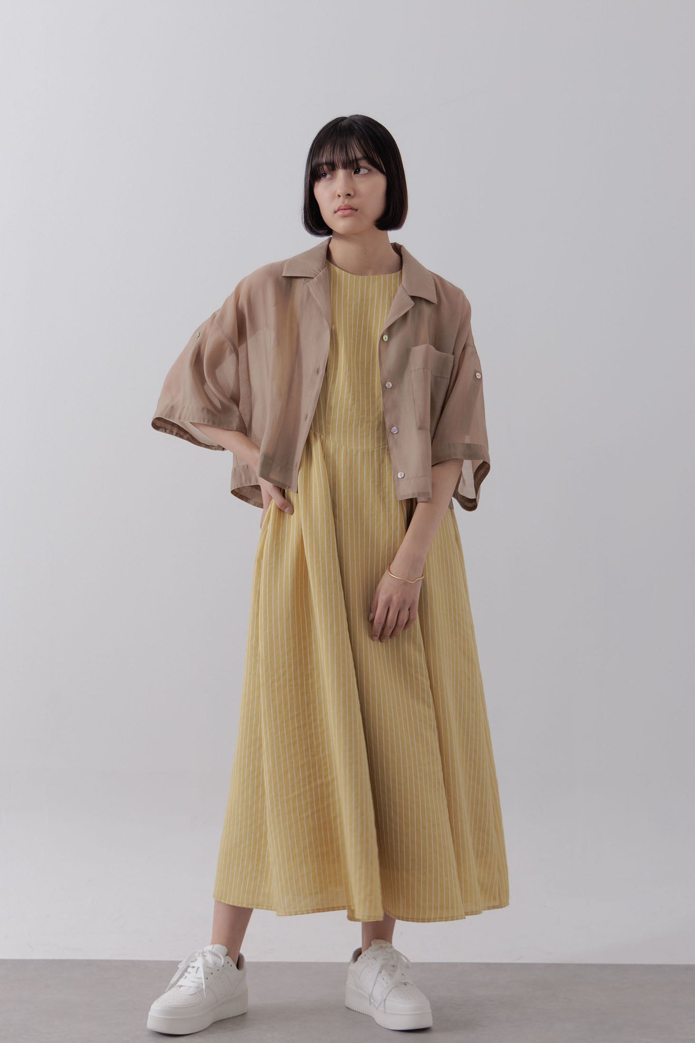 Jacquard striped dress