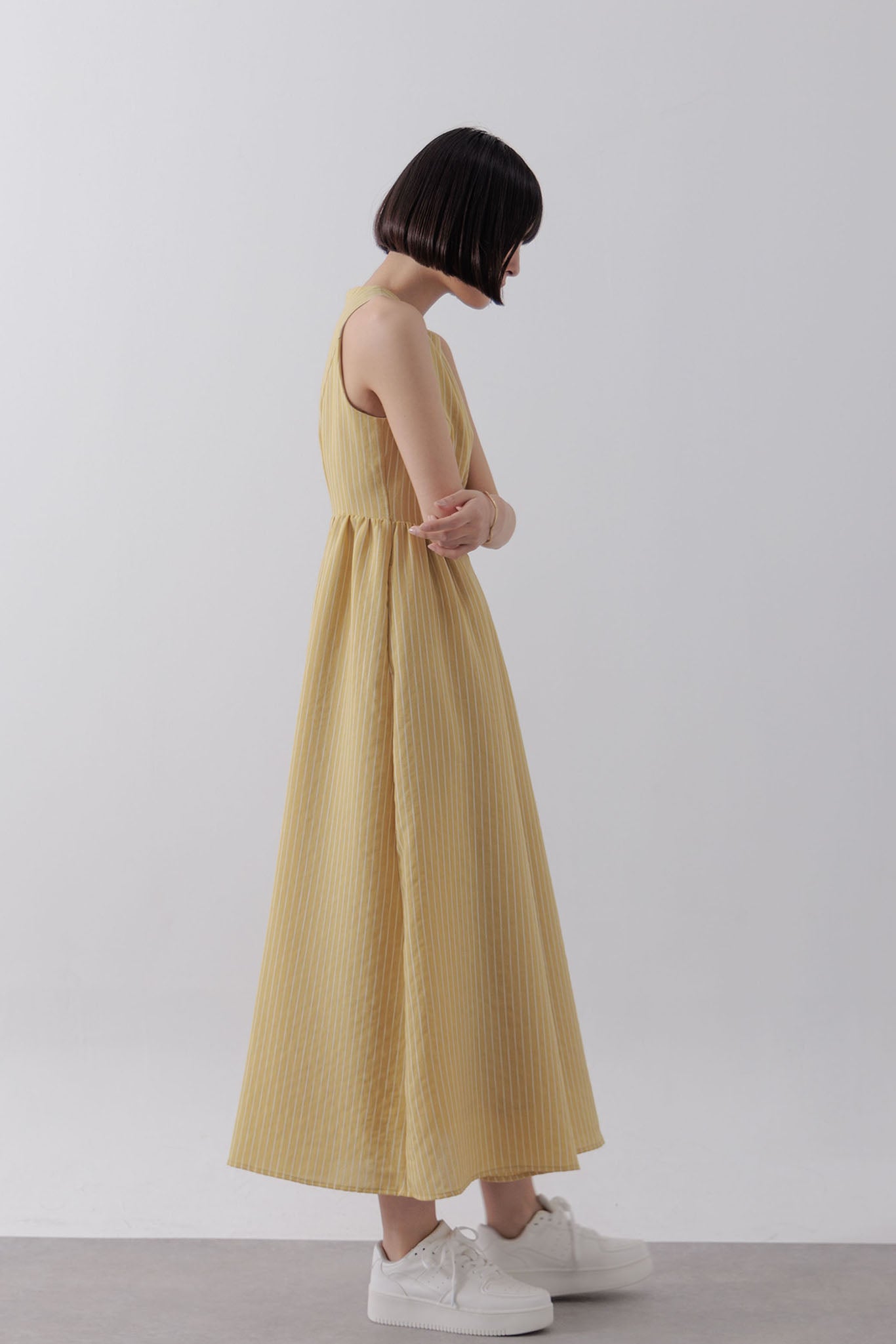 Jacquard striped dress