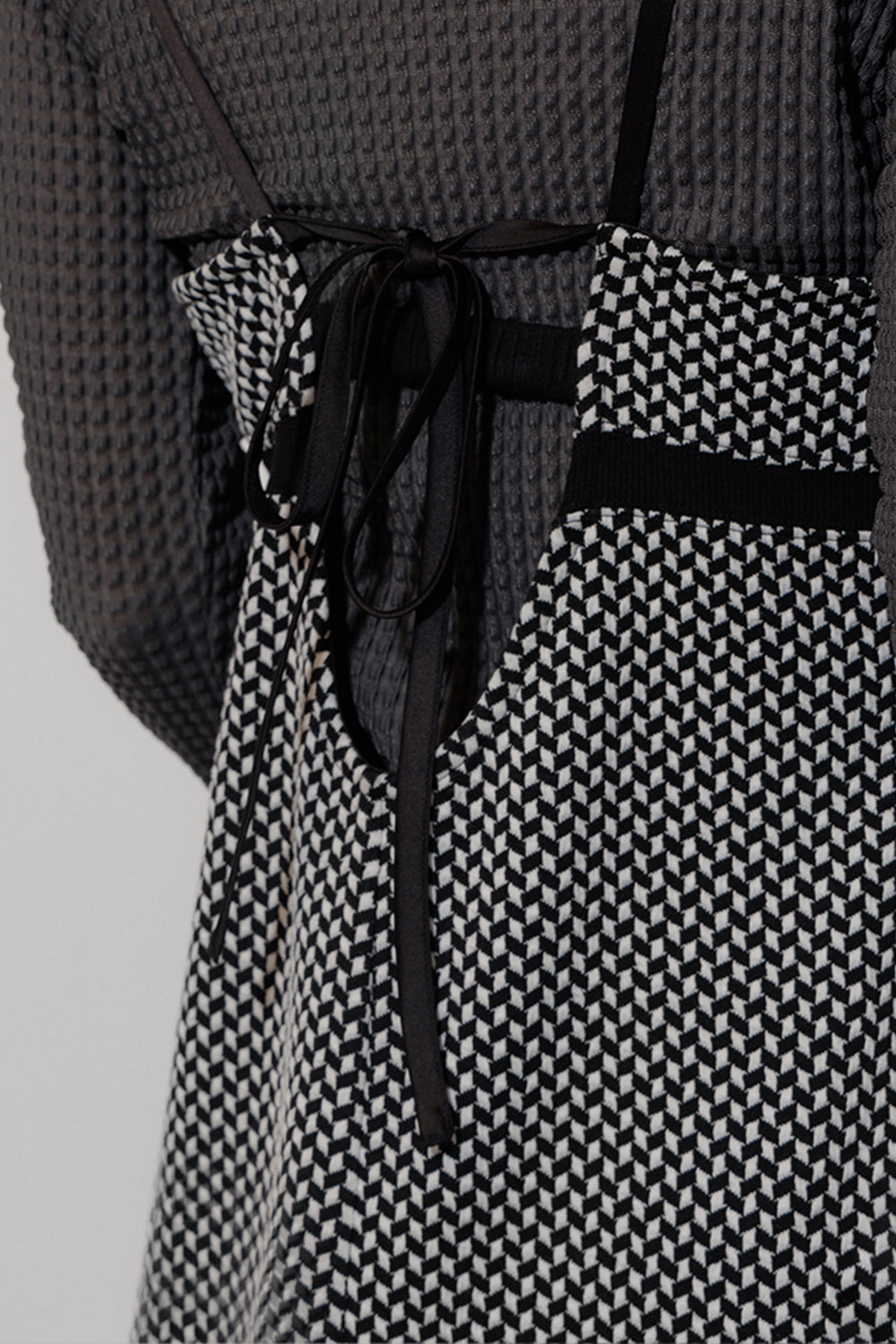 Cut jacquard camisole dress
