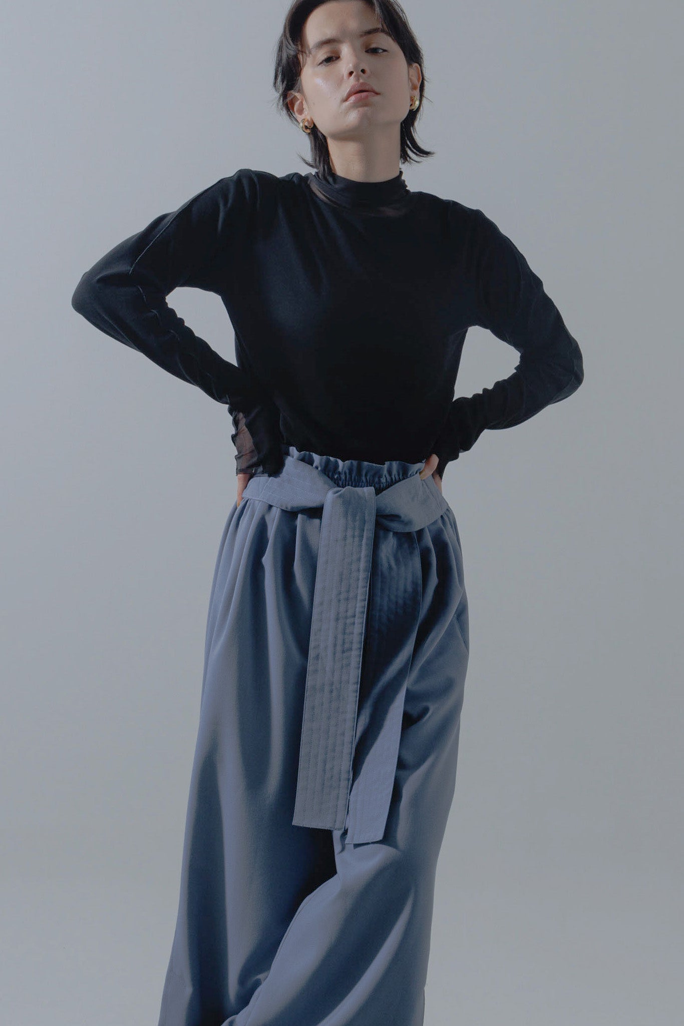 Sheer layered tulle top