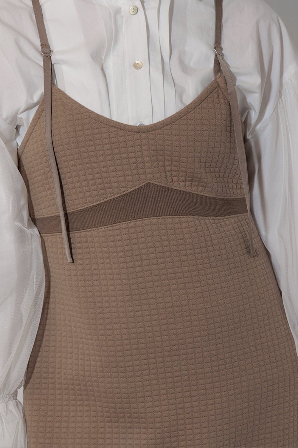 Cut jacquard camisole dress