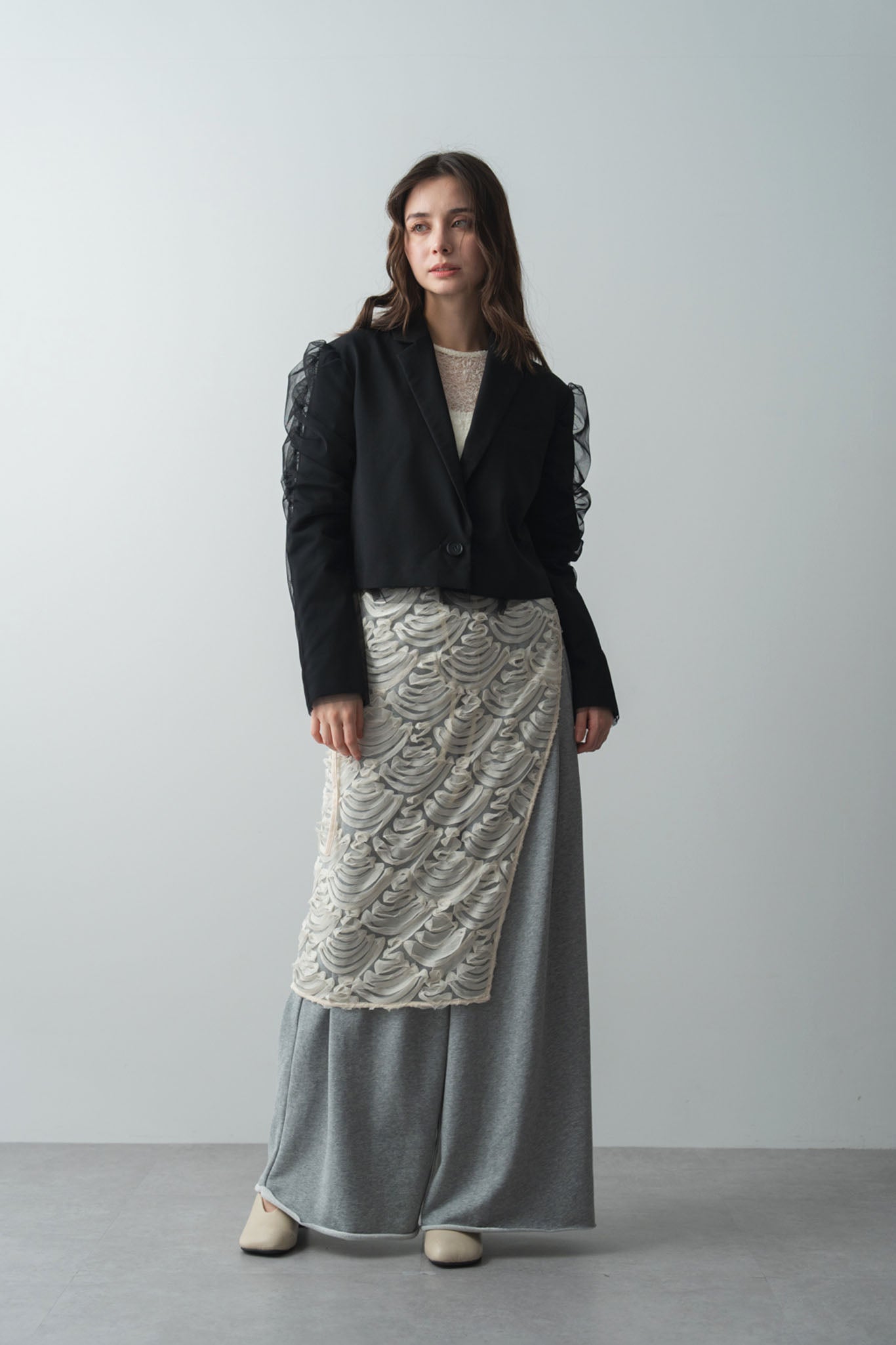 チュールドッキングスペンサージャケット