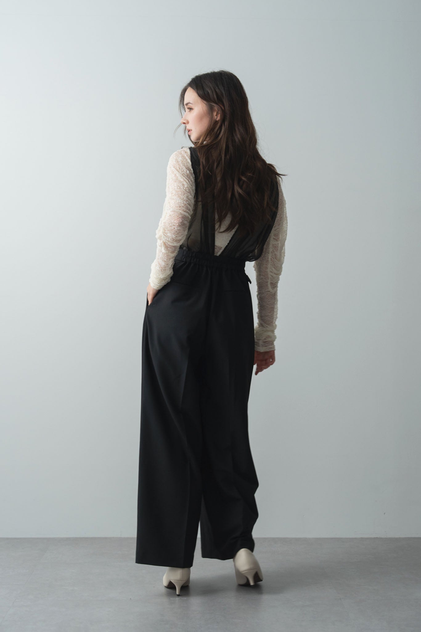 チュールサスペンダーサロペット