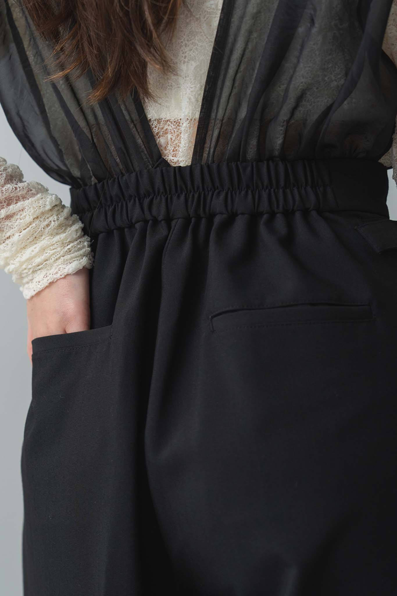 チュールサスペンダーサロペット