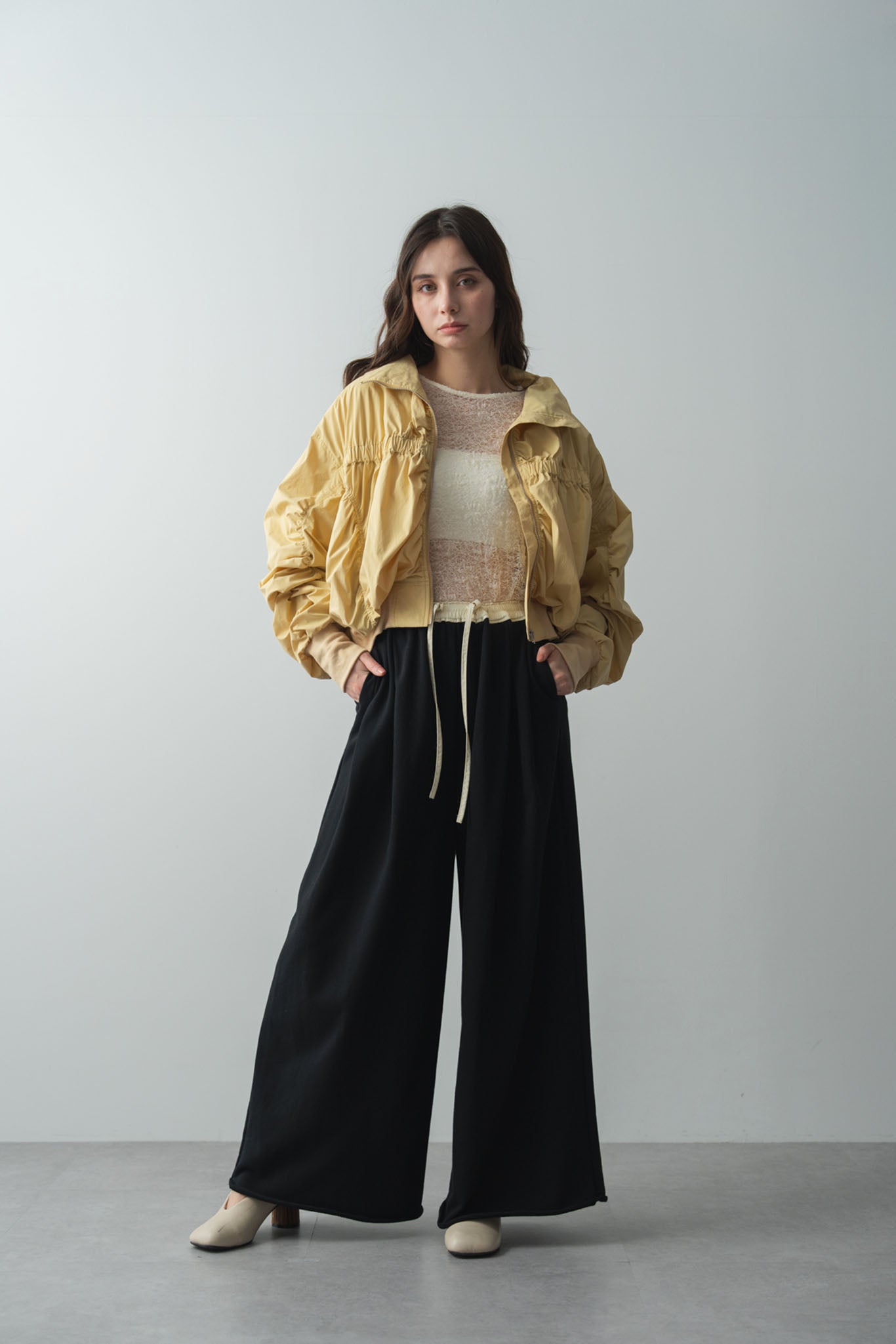 クロップドギャザーブルゾン