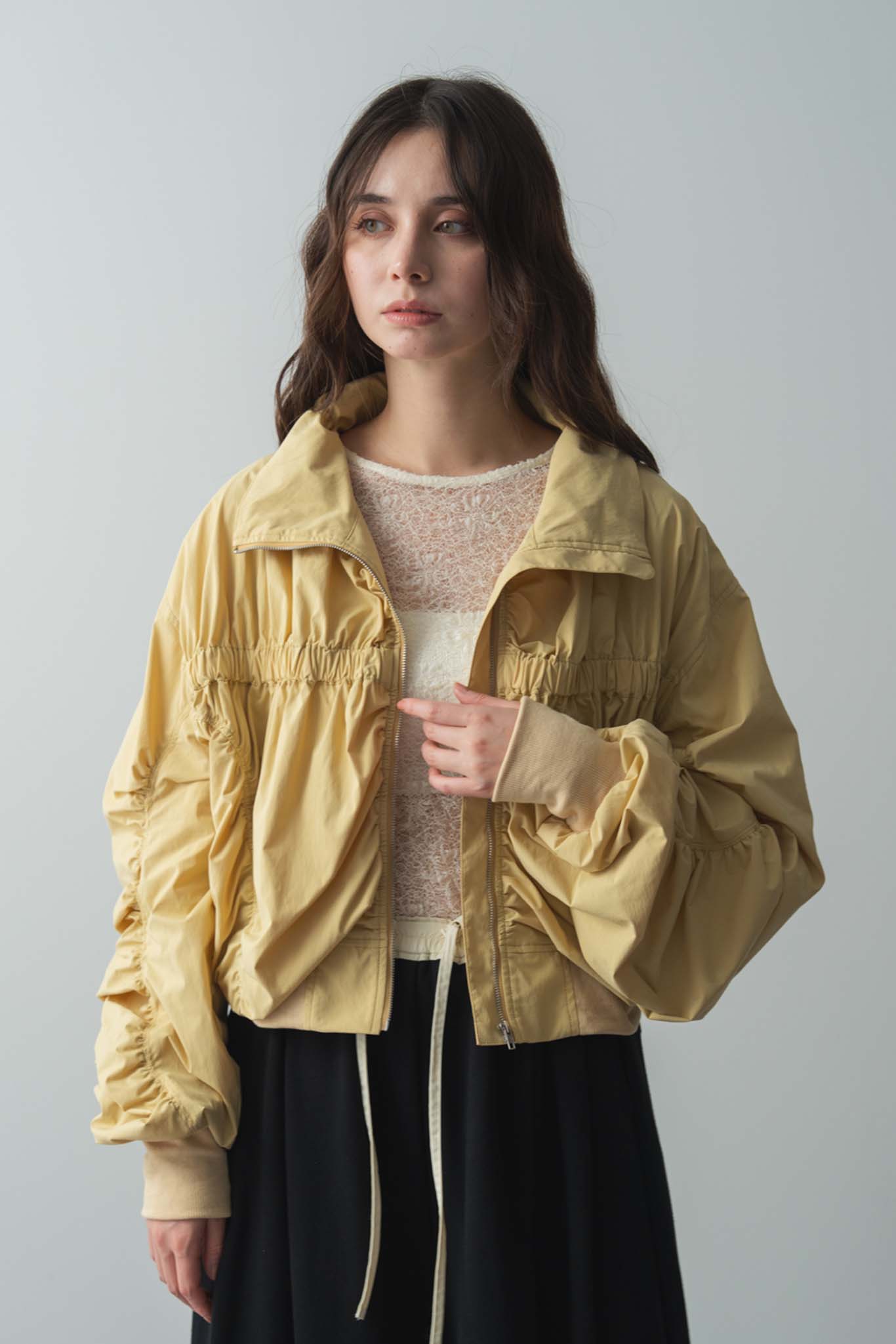 クロップドギャザーブルゾン