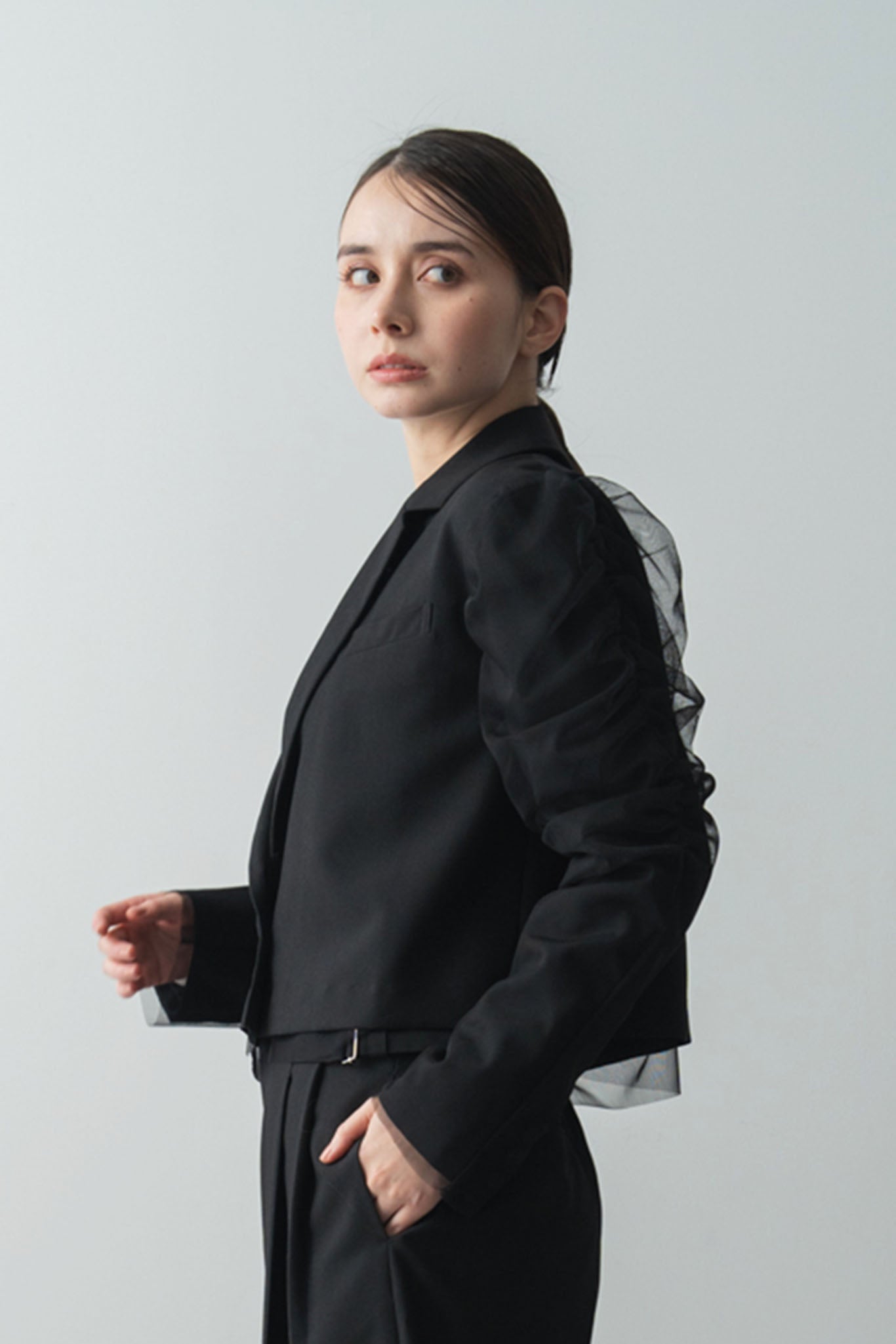 チュールドッキングスペンサージャケット