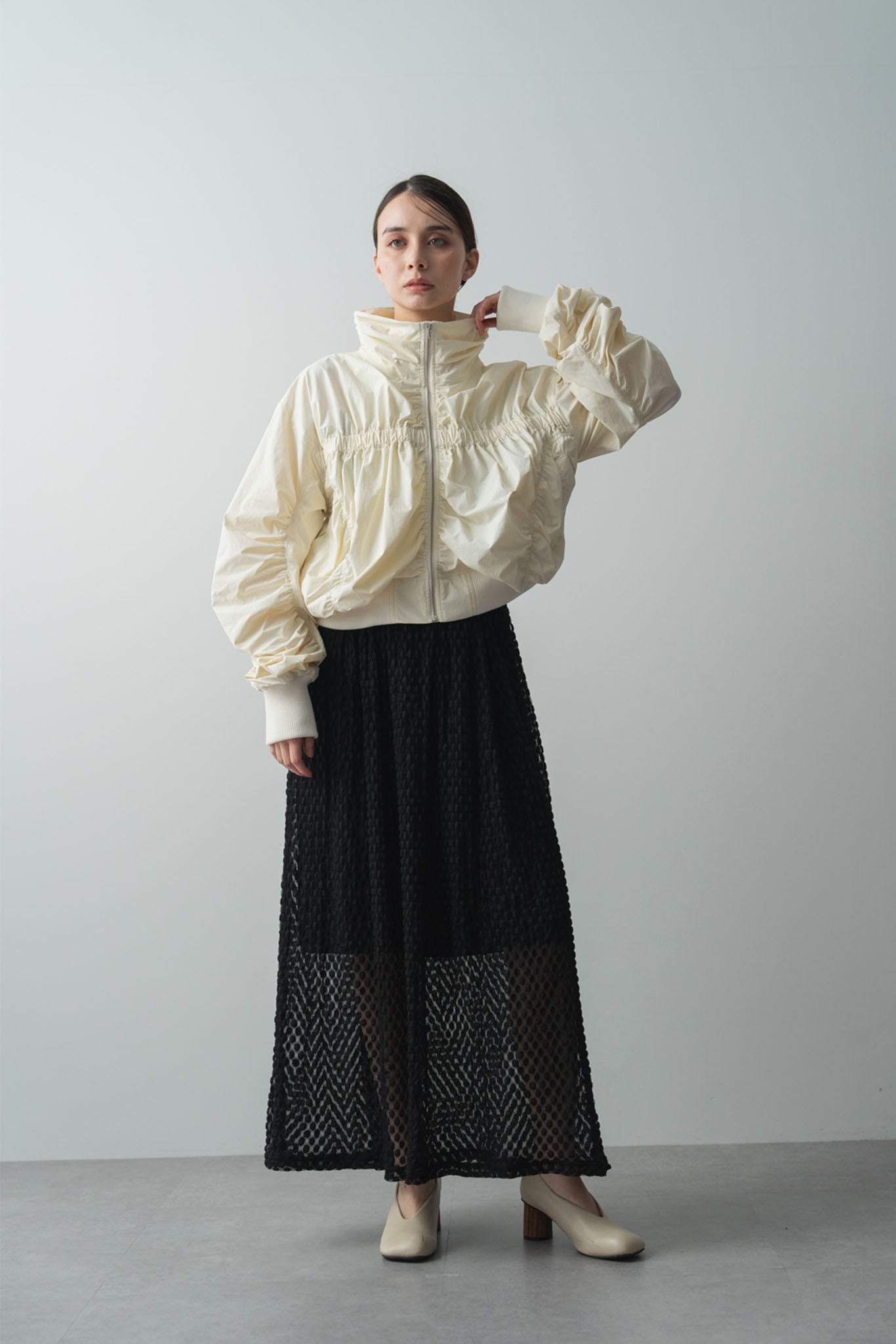 クロップドギャザーブルゾン