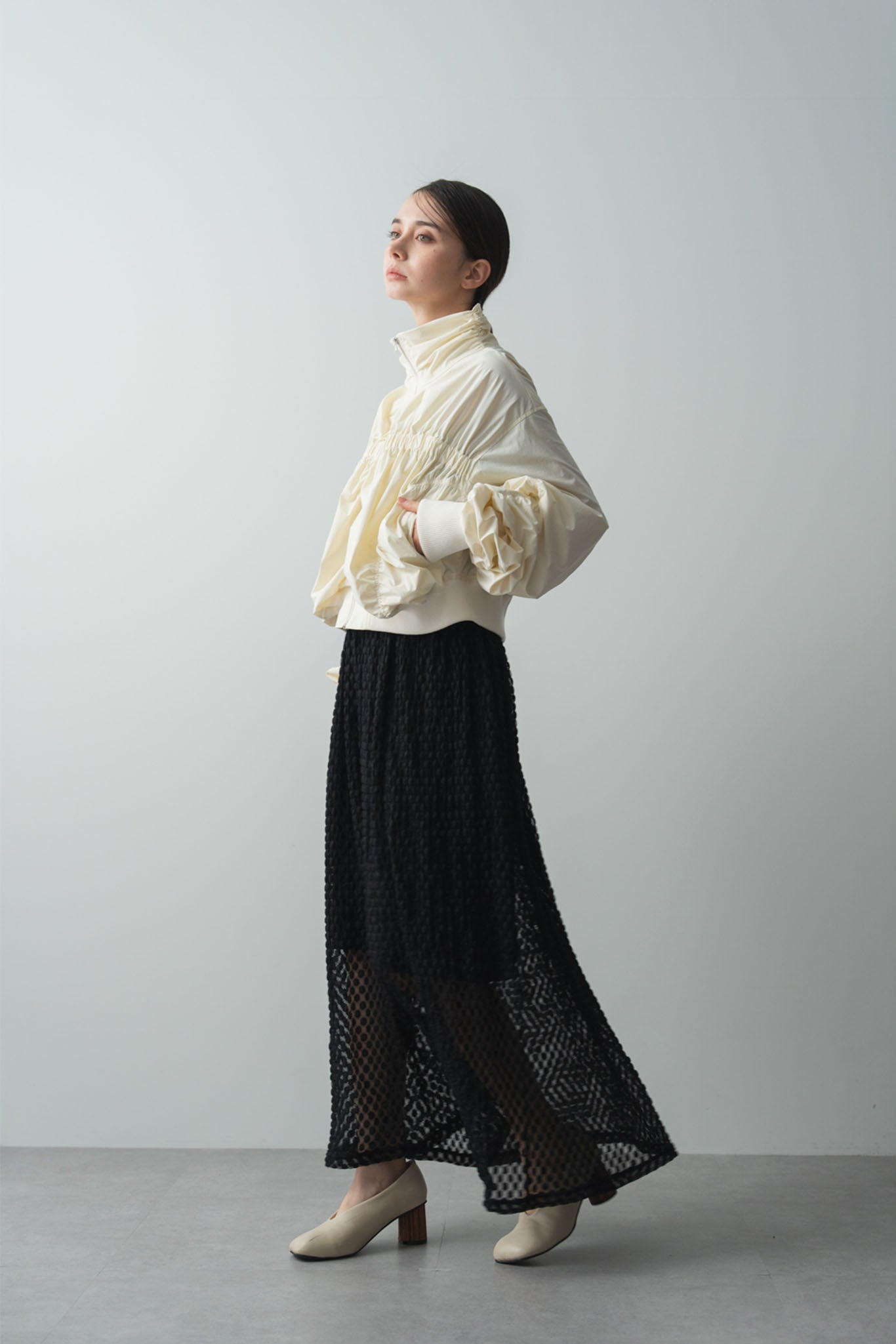 クロップドギャザーブルゾン