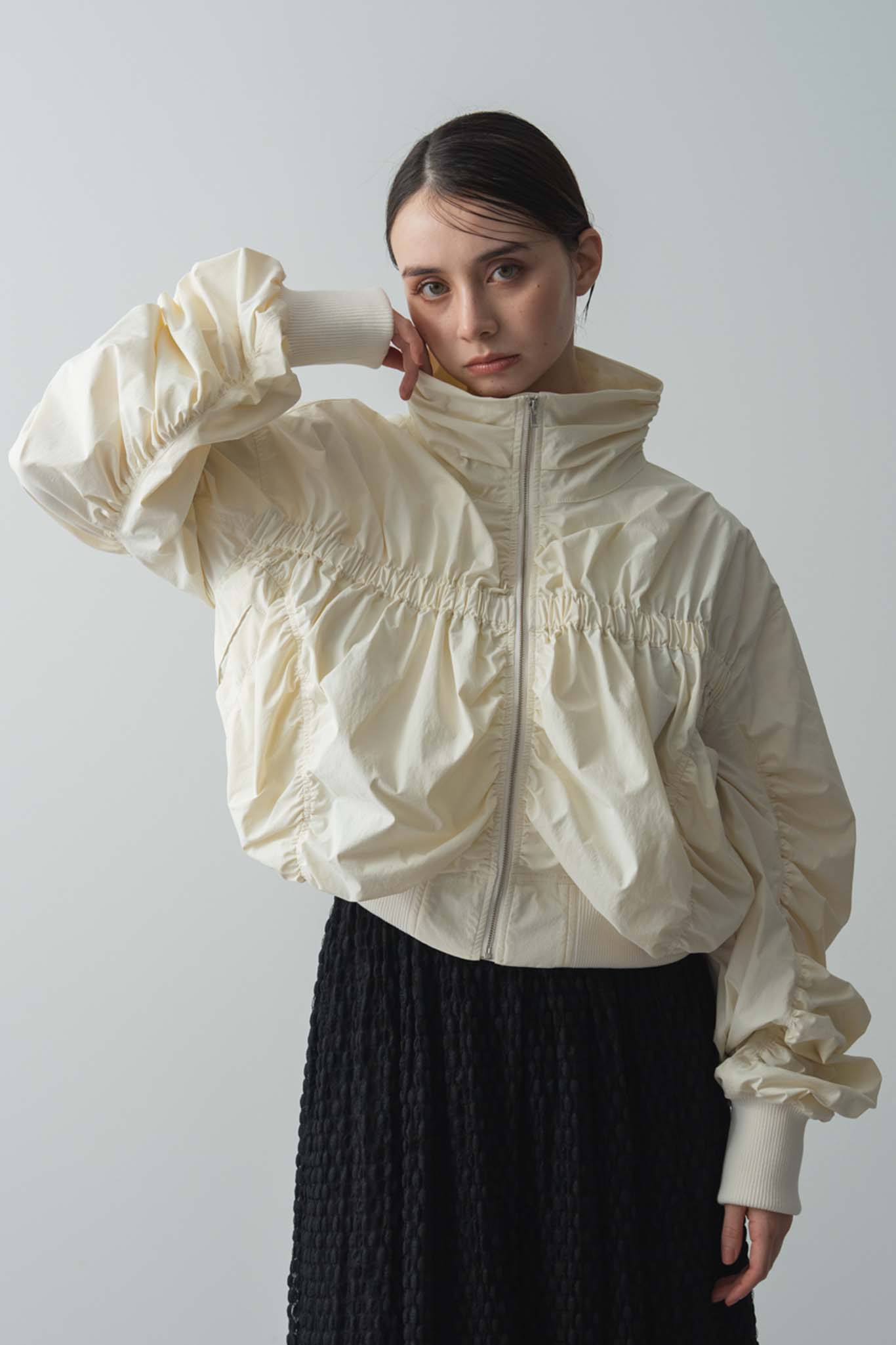 クロップドギャザーブルゾン