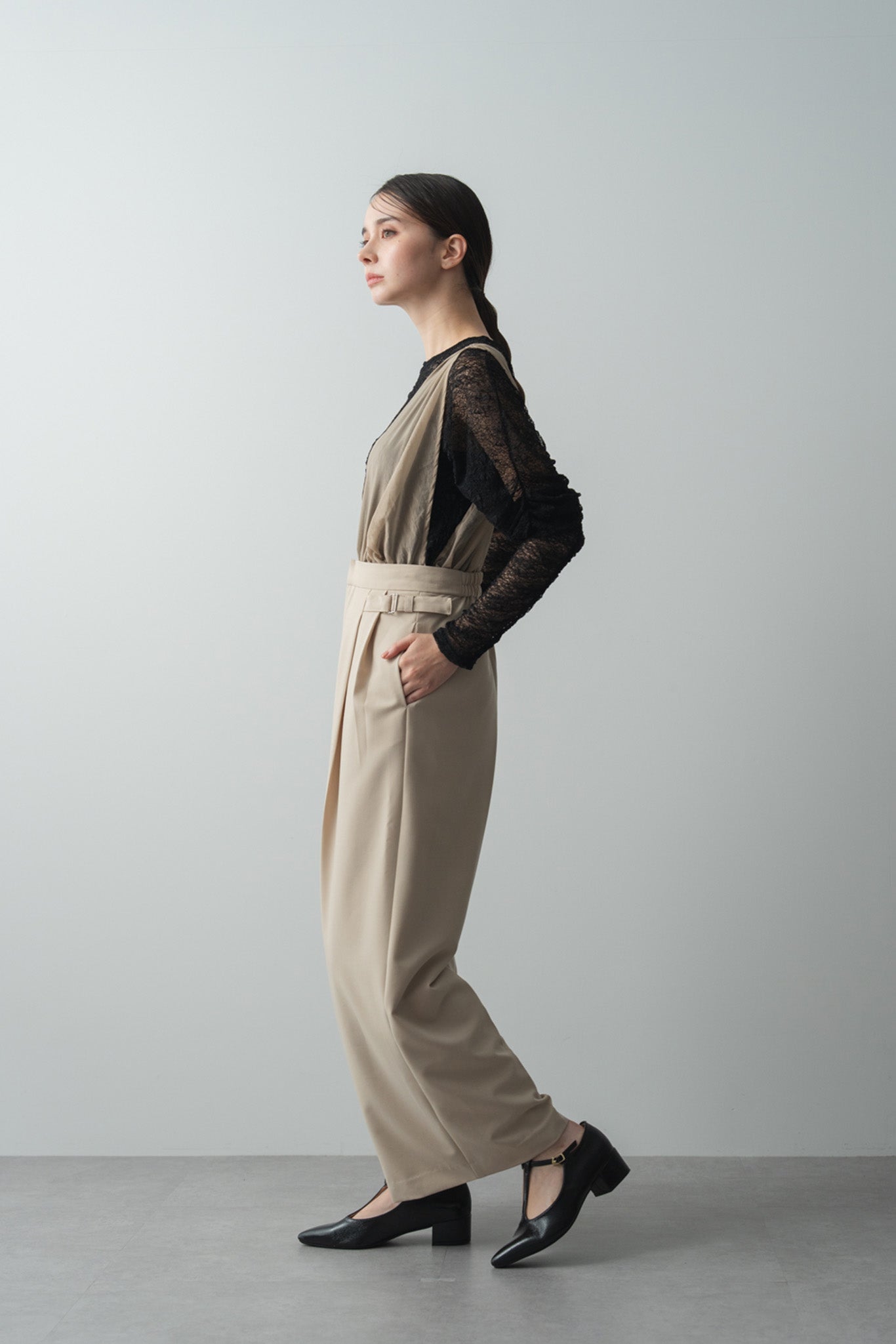 チュールサスペンダーサロペット