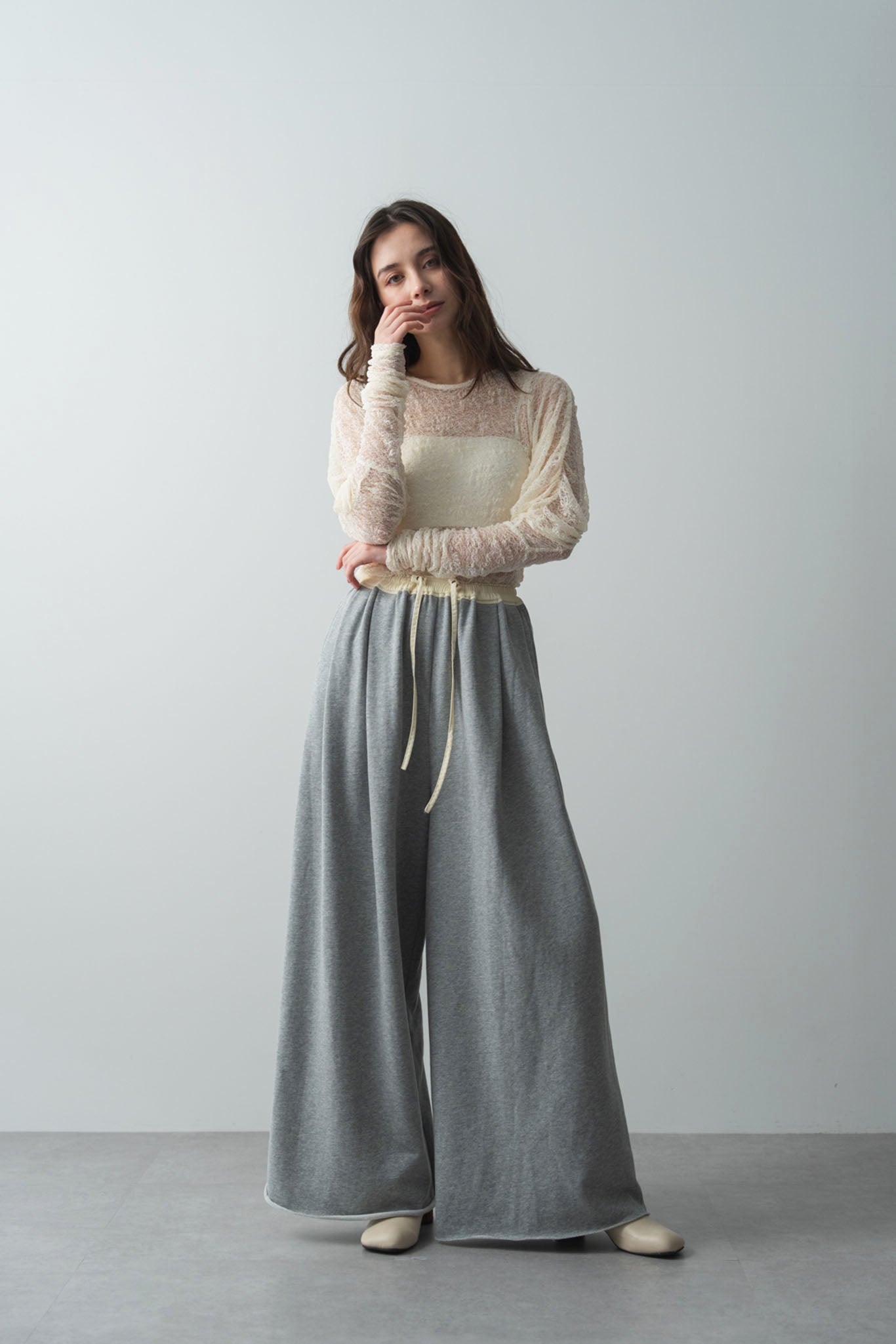 スエットワイドパンツ