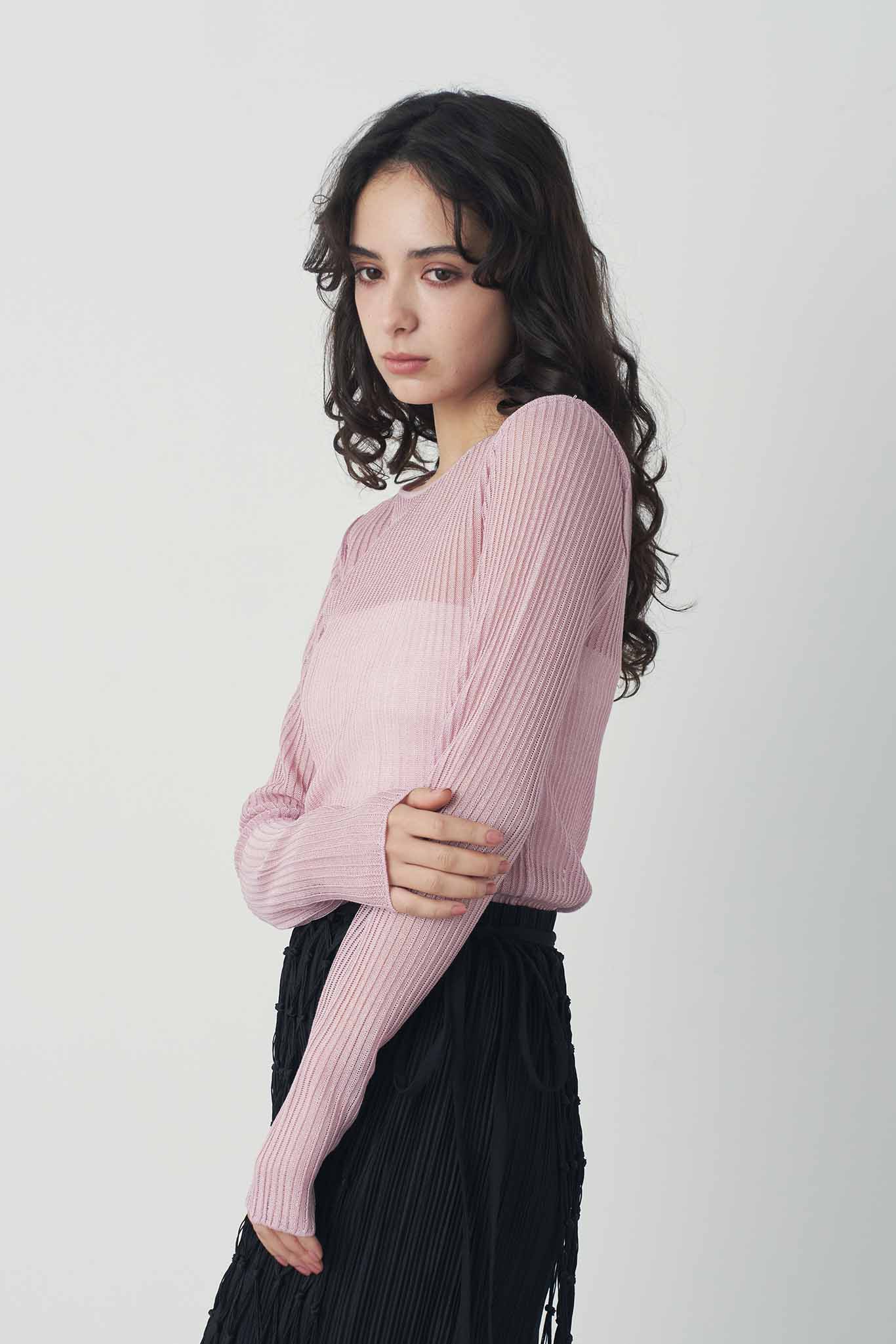 シアープリーツトップス