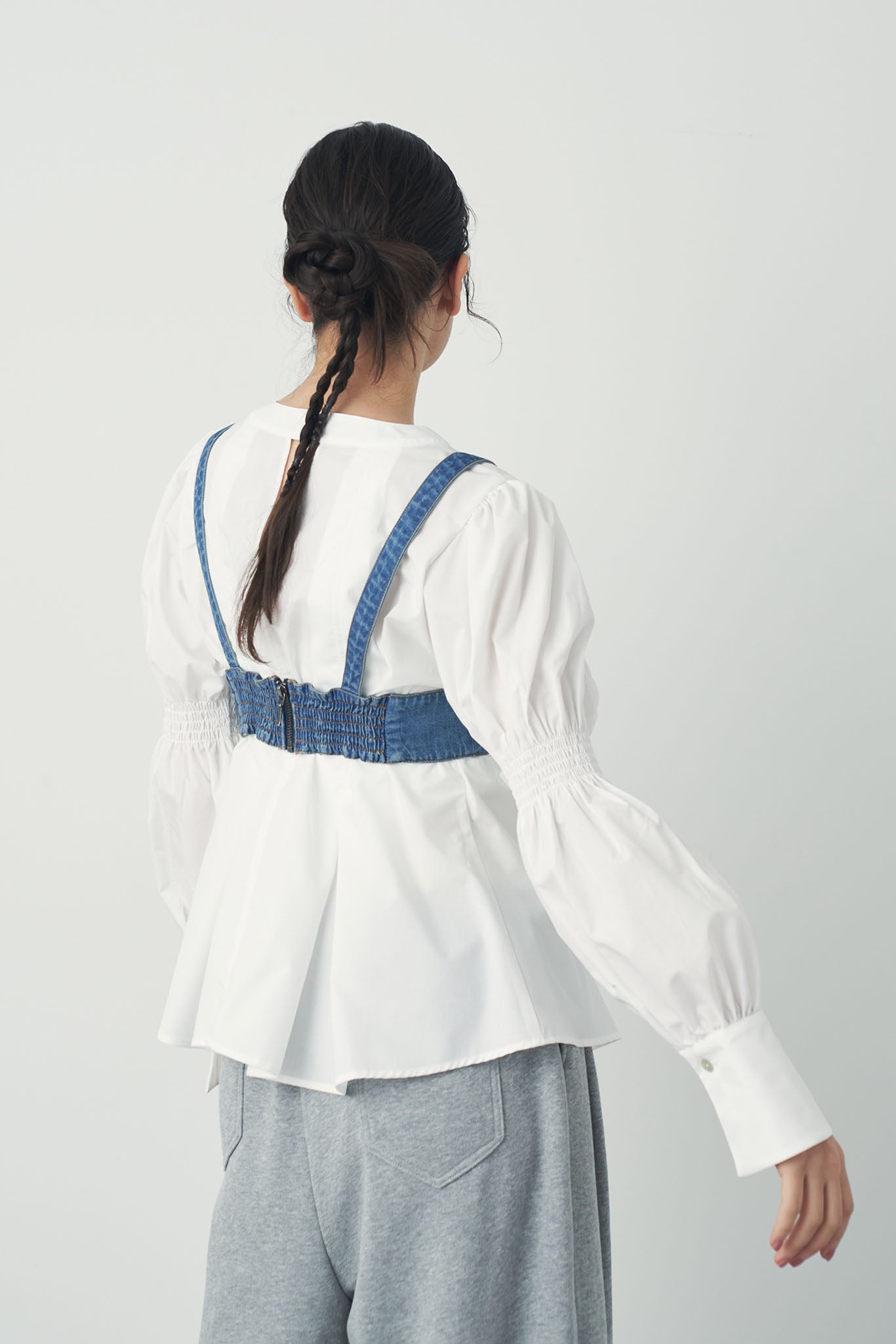 ギャザースリーブブラウス