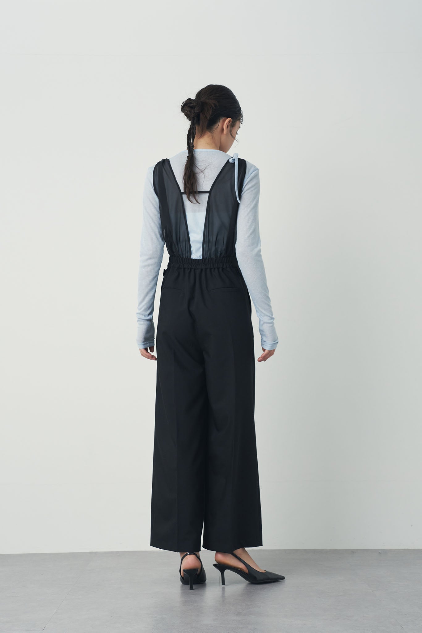 チュールサスペンダーサロペット