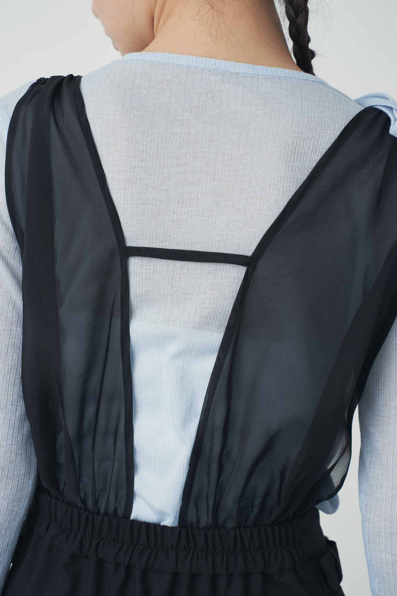 チュールサスペンダーサロペット