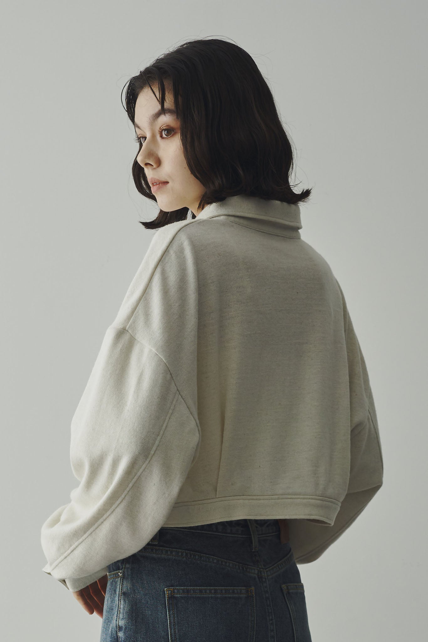 Brushed short blouson