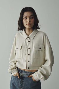 Brushed short blouson