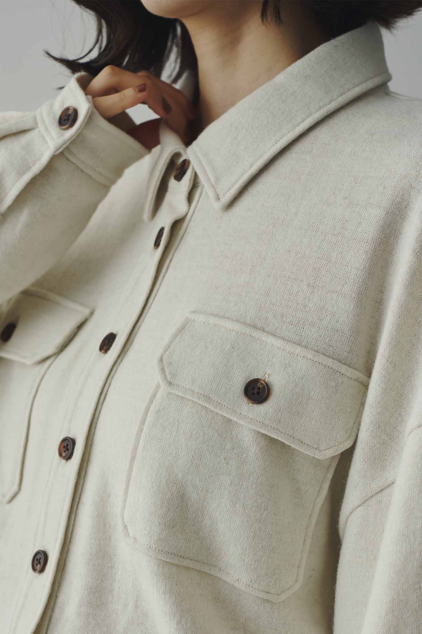 Brushed short blouson