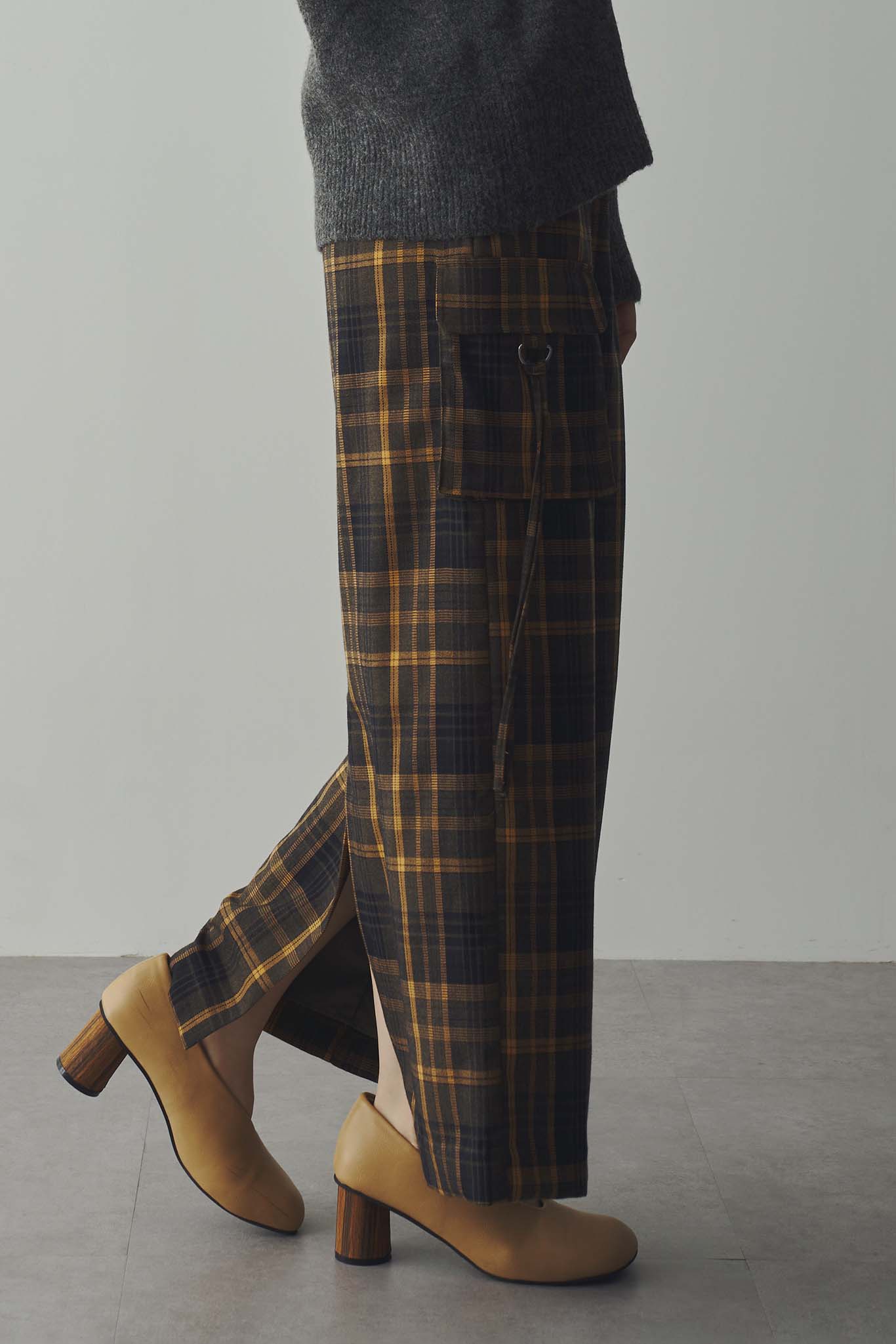 チェックアウトポケットスカート