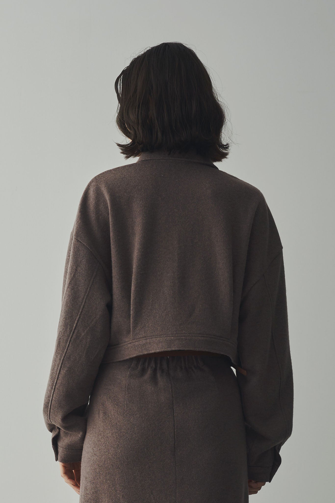 Brushed short blouson