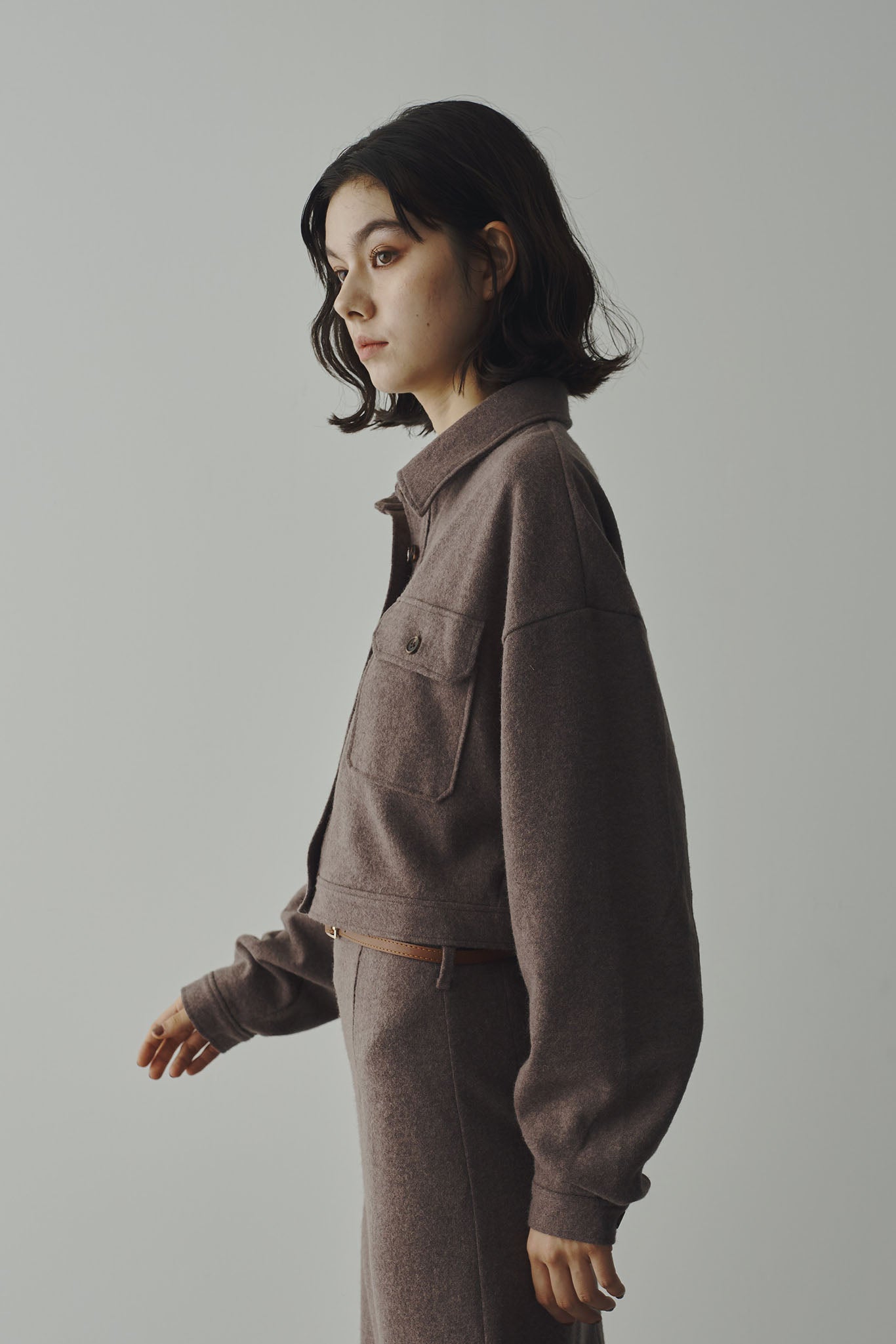 Brushed short blouson