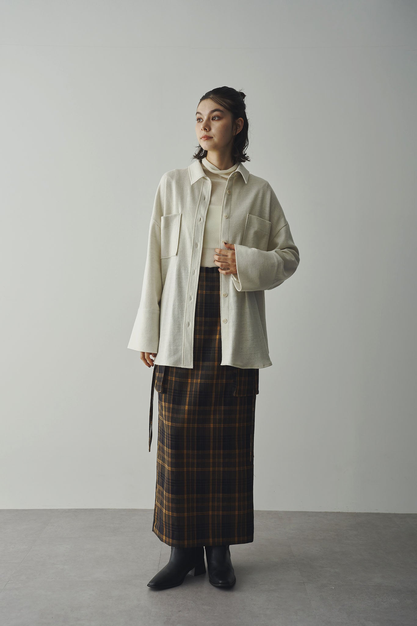 チェックアウトポケットスカート