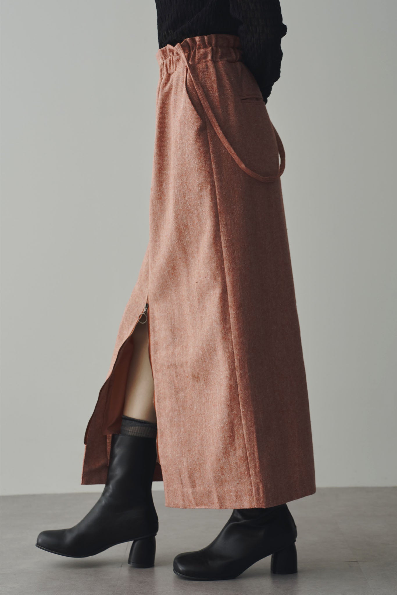 ツィードレイヤードスカート