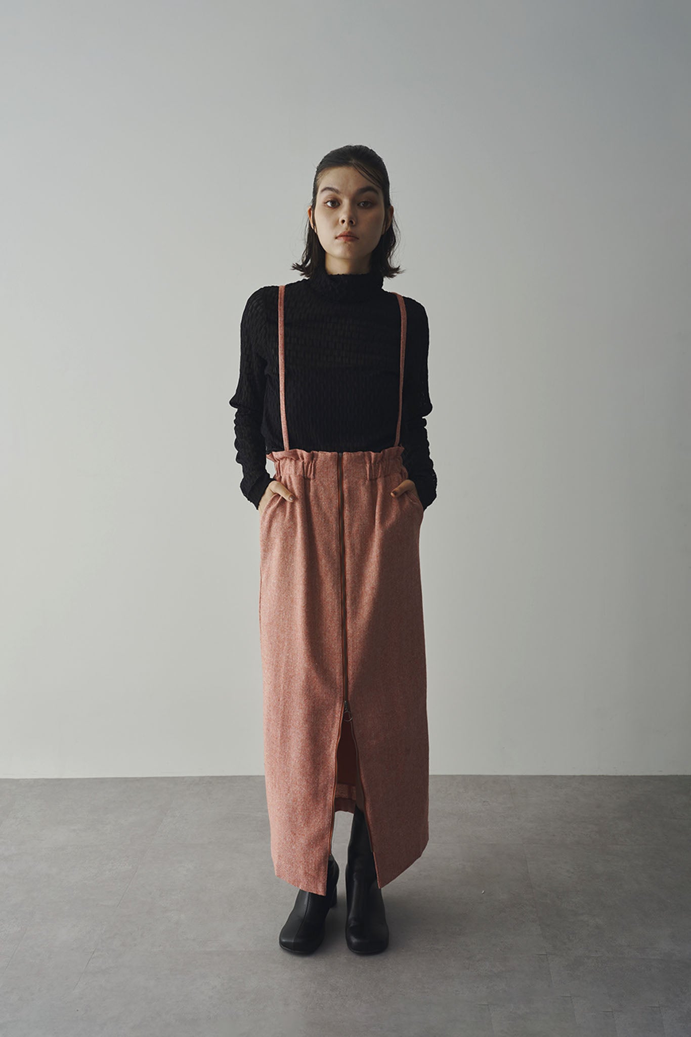 ツィードレイヤードスカート