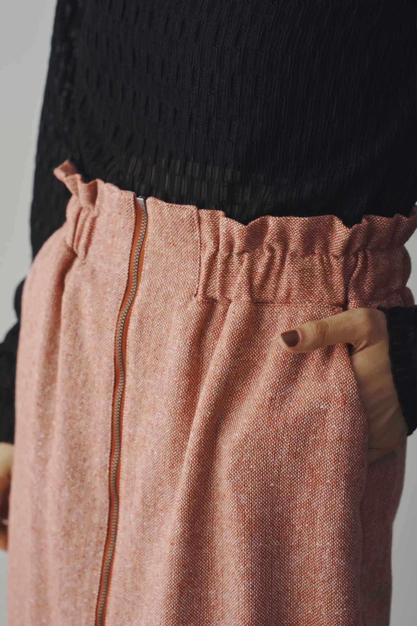 ツィードレイヤードスカート