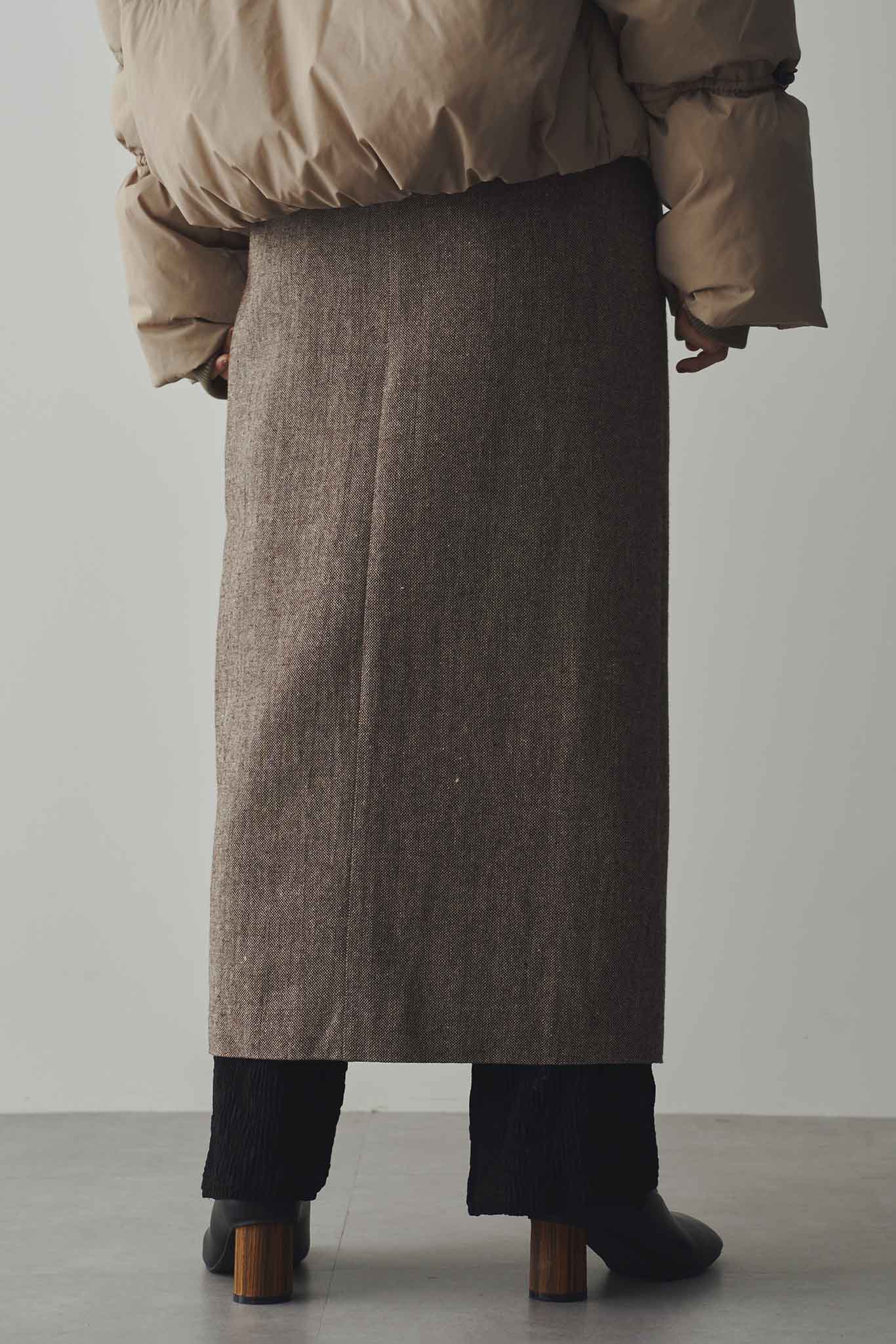 ツィードレイヤードスカート
