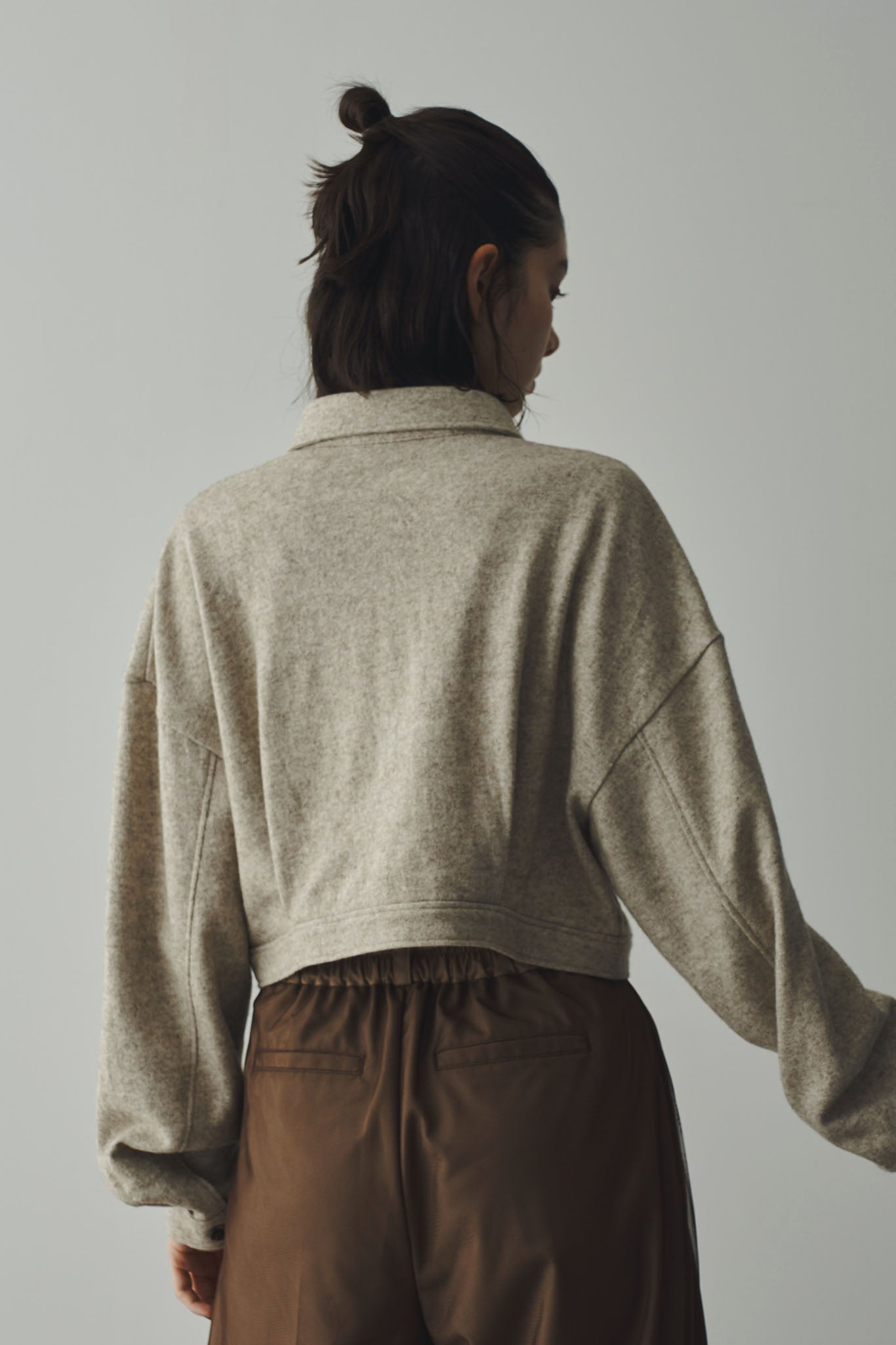 Brushed short blouson