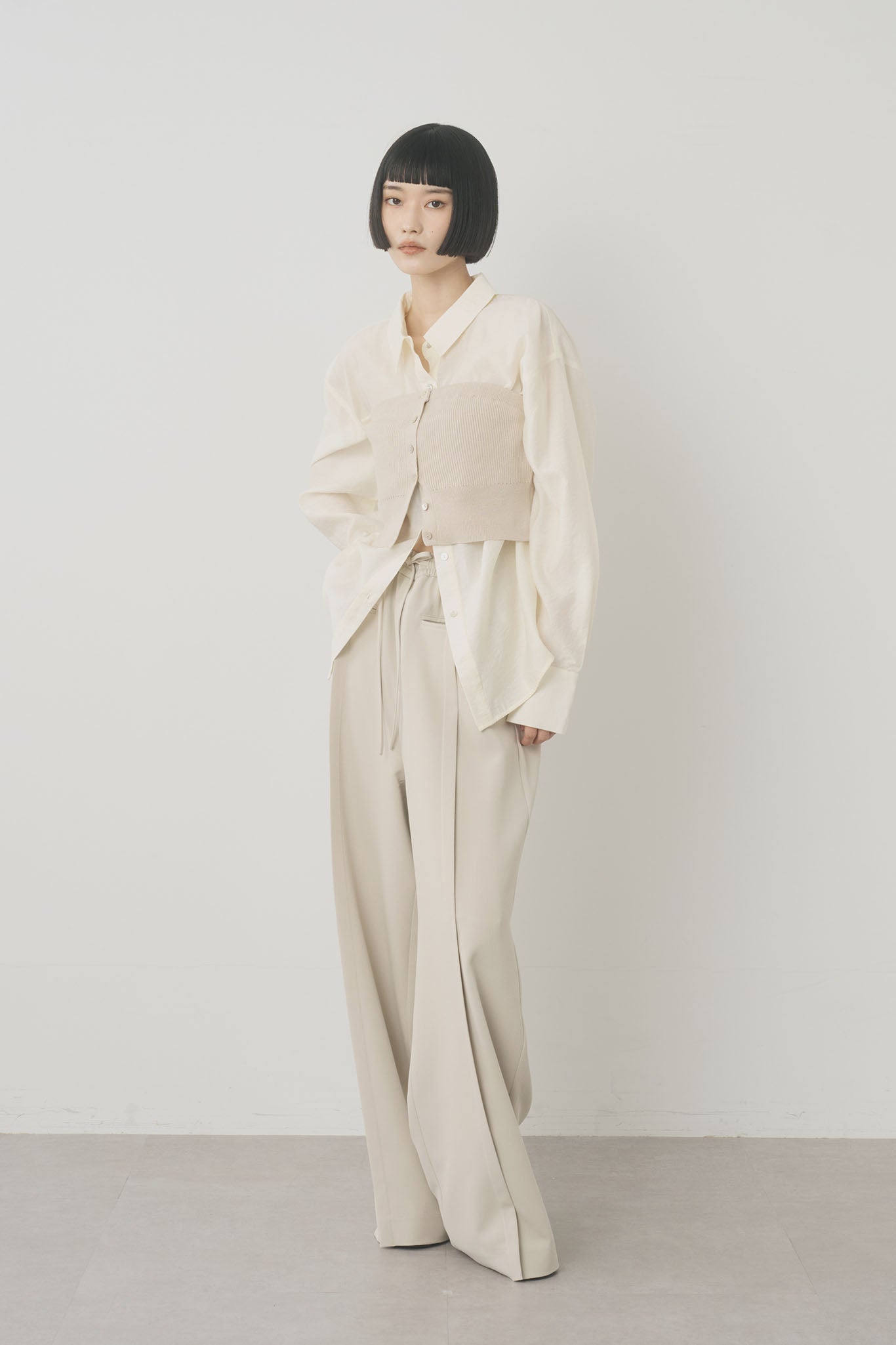 ニットビスチェセットシャツ