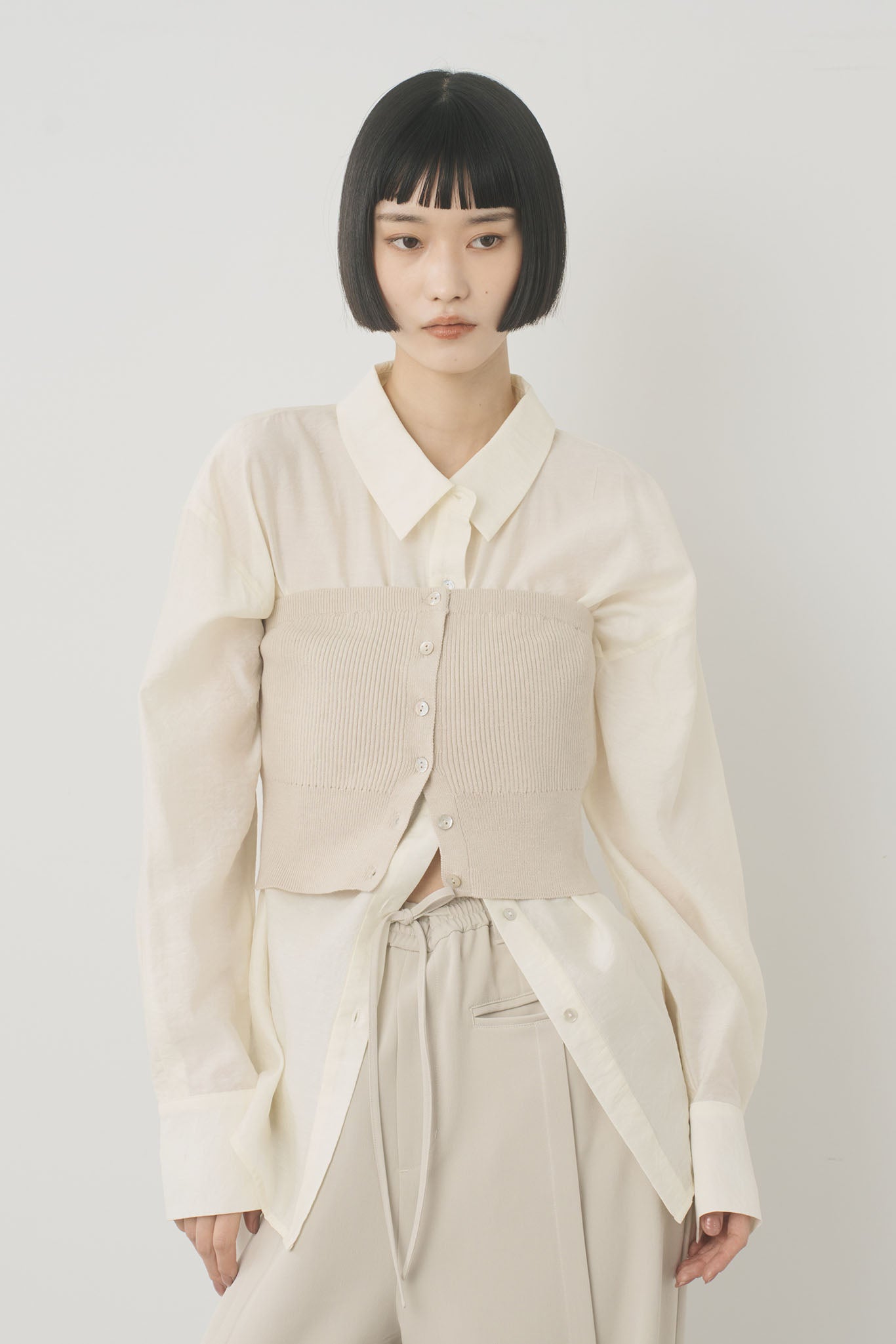 ニットビスチェセットシャツ