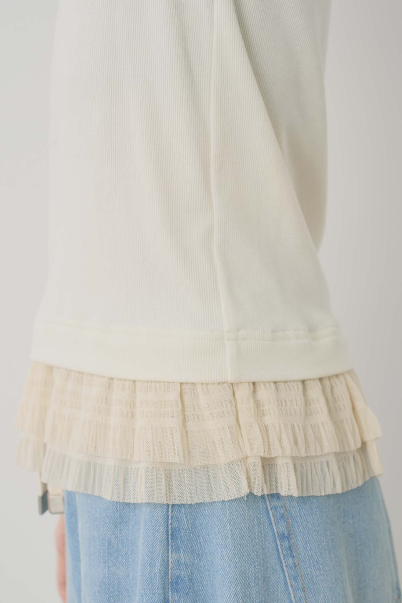 レースヘムタンクトップ