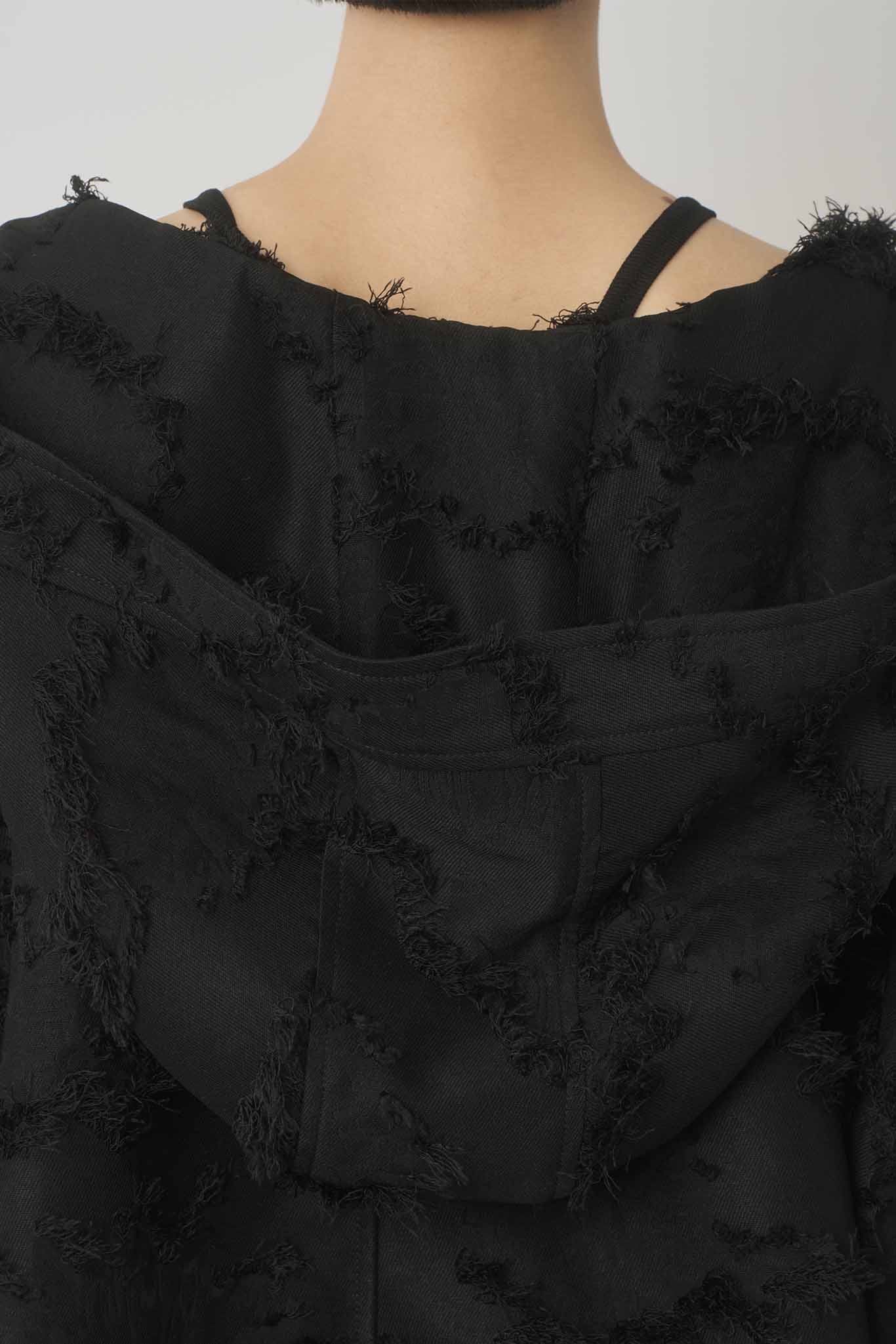 ジャガードフーデッドブルゾン