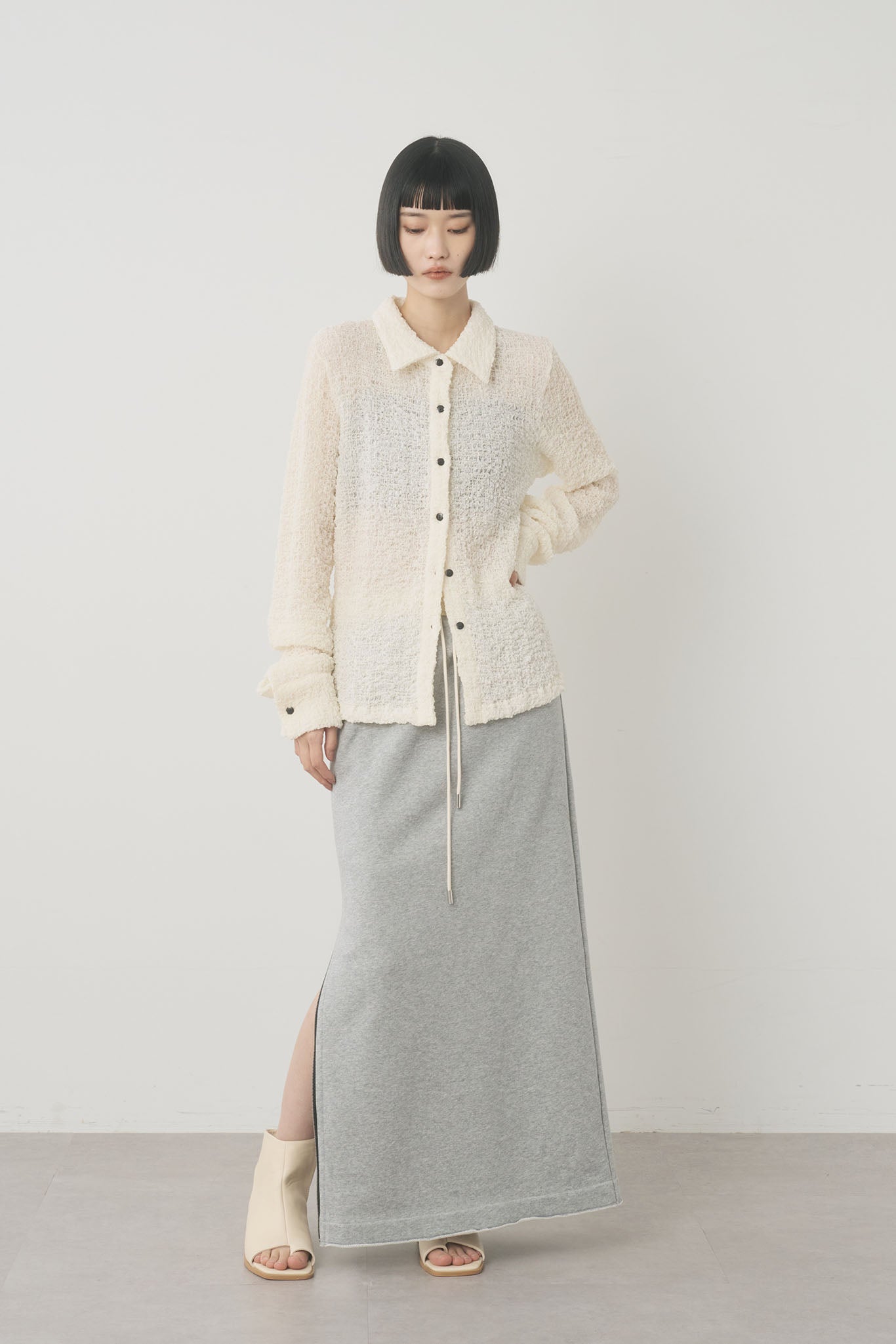 カットレースシアシャツ