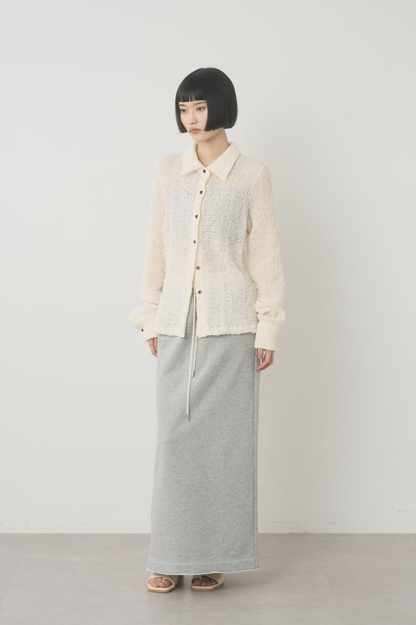 カットレースシアシャツ