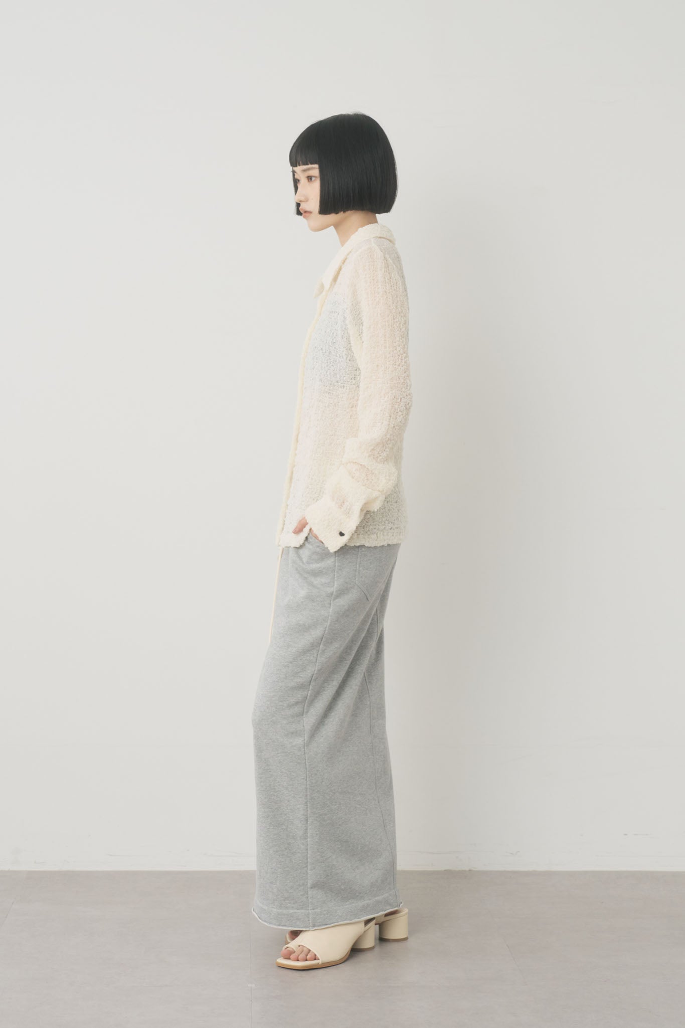 カットレースシアシャツ