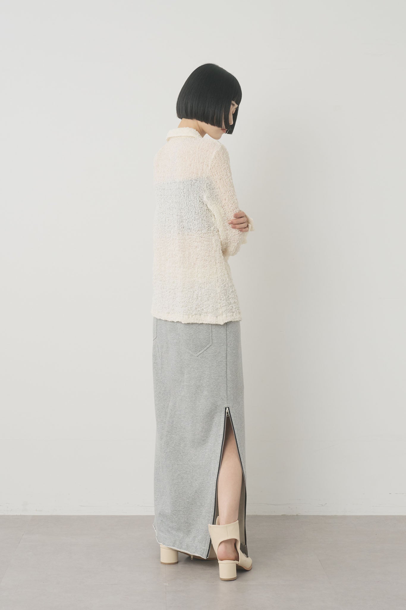 カットレースシアシャツ