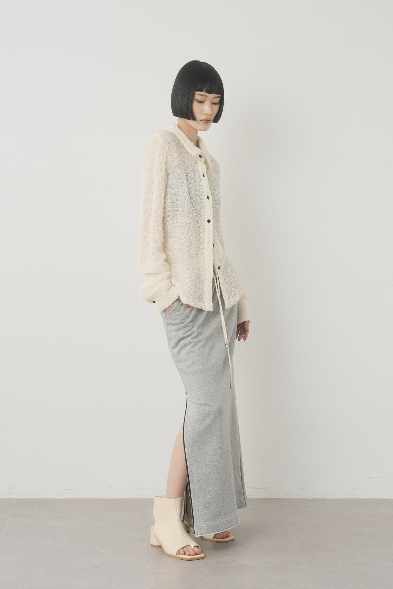 カットレースシアシャツ