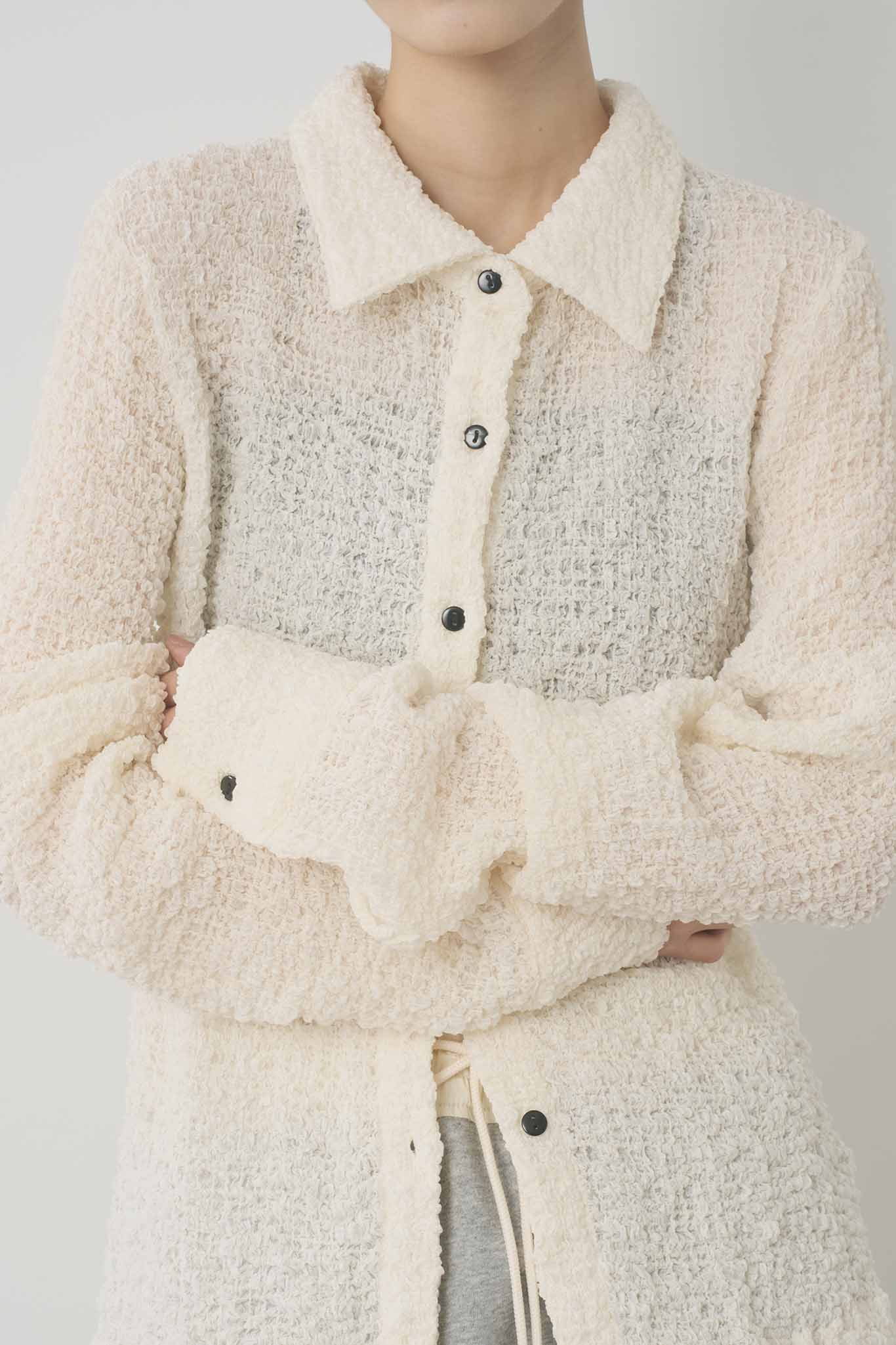 カットレースシアシャツ