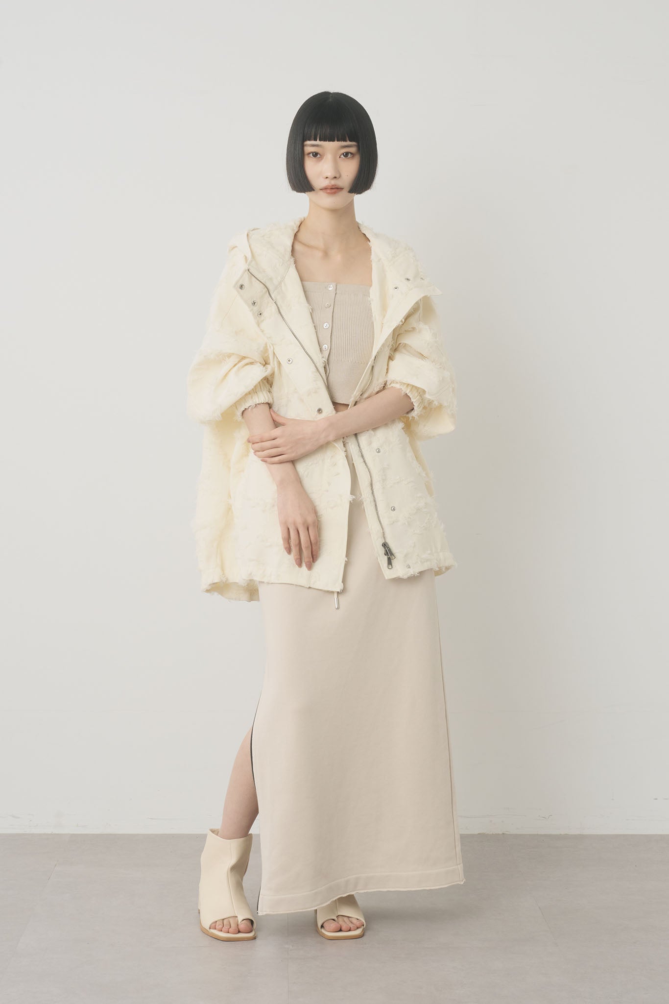 スエットジップスカート