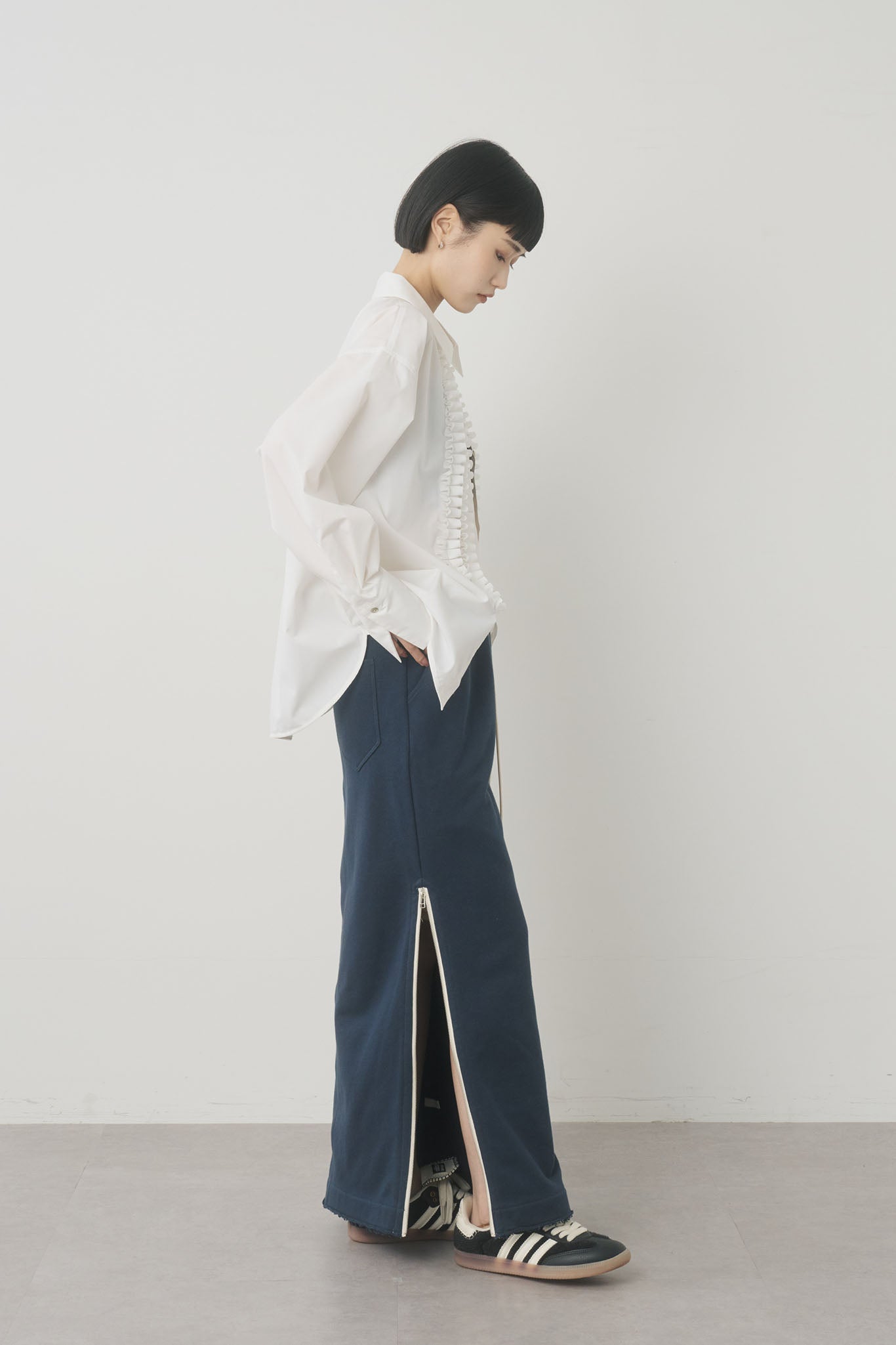 スエットジップスカート