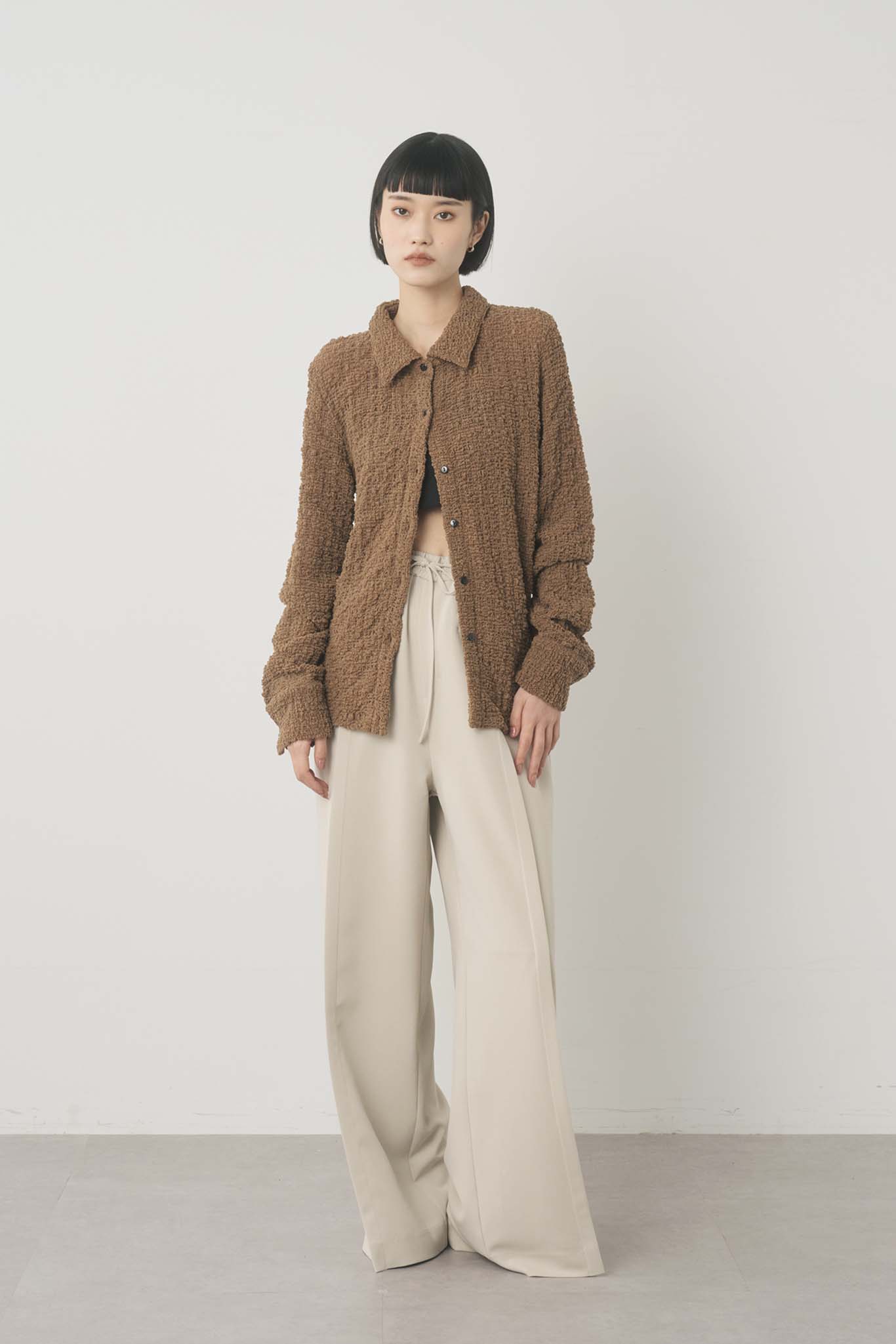 カットレースシアシャツ